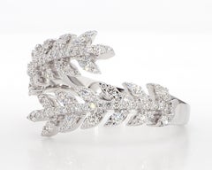 Natural White Round Diamond 0.61 Carat TW Gold Ring