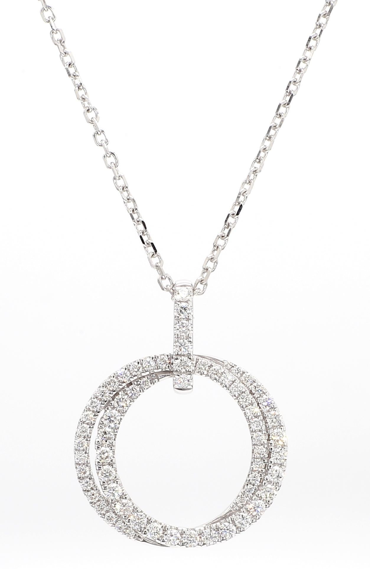 RareGemWorld's classic diamond pendant. Mounted in a beautiful 18K White Gold setting with natural round white diamond melee. This pendant is guaranteed to impress and enhance your personal collection.

Total Weight: 0.63cts

Length x Width: 24.4 x