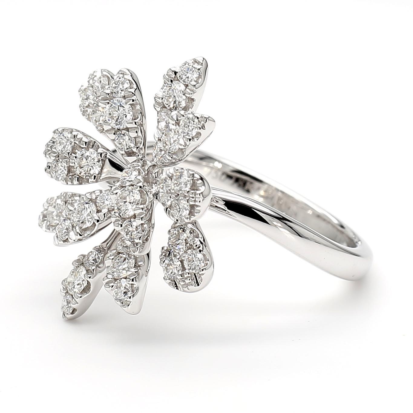 RareGemWorld's beautiful diamond ring. Mounted in a beautiful 18K White Gold setting with natural round white diamond melee. This ring is guaranteed to impress and enhance your personal collection!

Total Weight: 0.78cts

Length x Width: 20.5 x 20.3