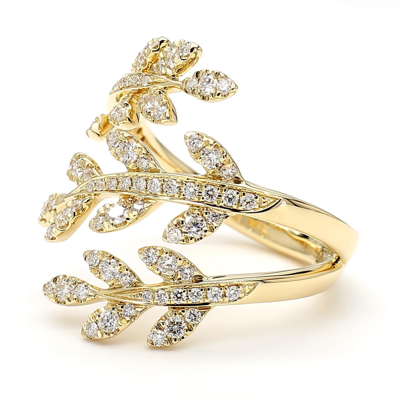 RareGemWorld's beautiful diamond ring. Mounted in a beautiful 18K Yellow Gold setting with natural round white diamond melee. This band is guaranteed to impress and enhance your personal collection!

Total Weight: 0.82cts

Length x Width: 21.4 x