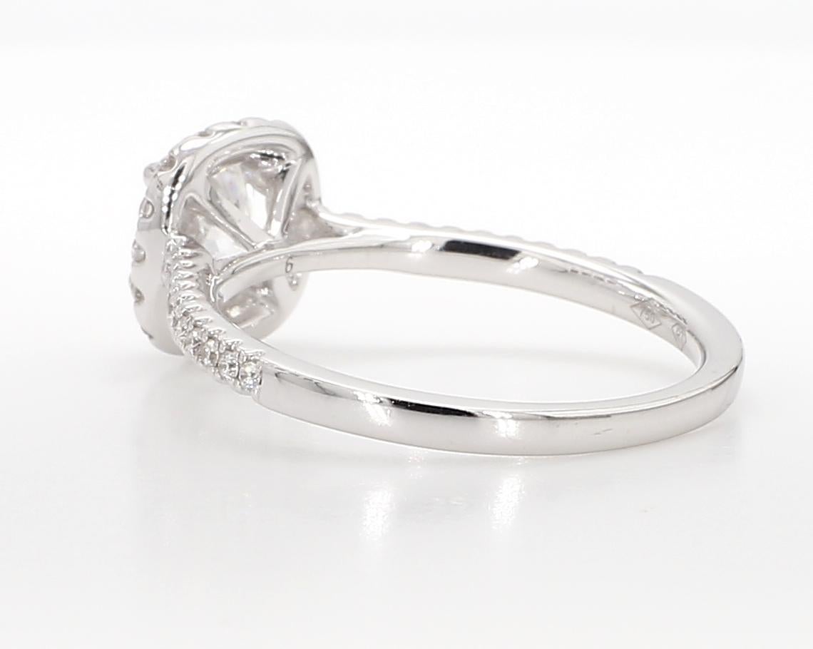 Natürlicher weißer runder Diamant 1.00 Karat TW Weißgold Cocktail-Ring im Zustand „Neu“ im Angebot in New York, NY