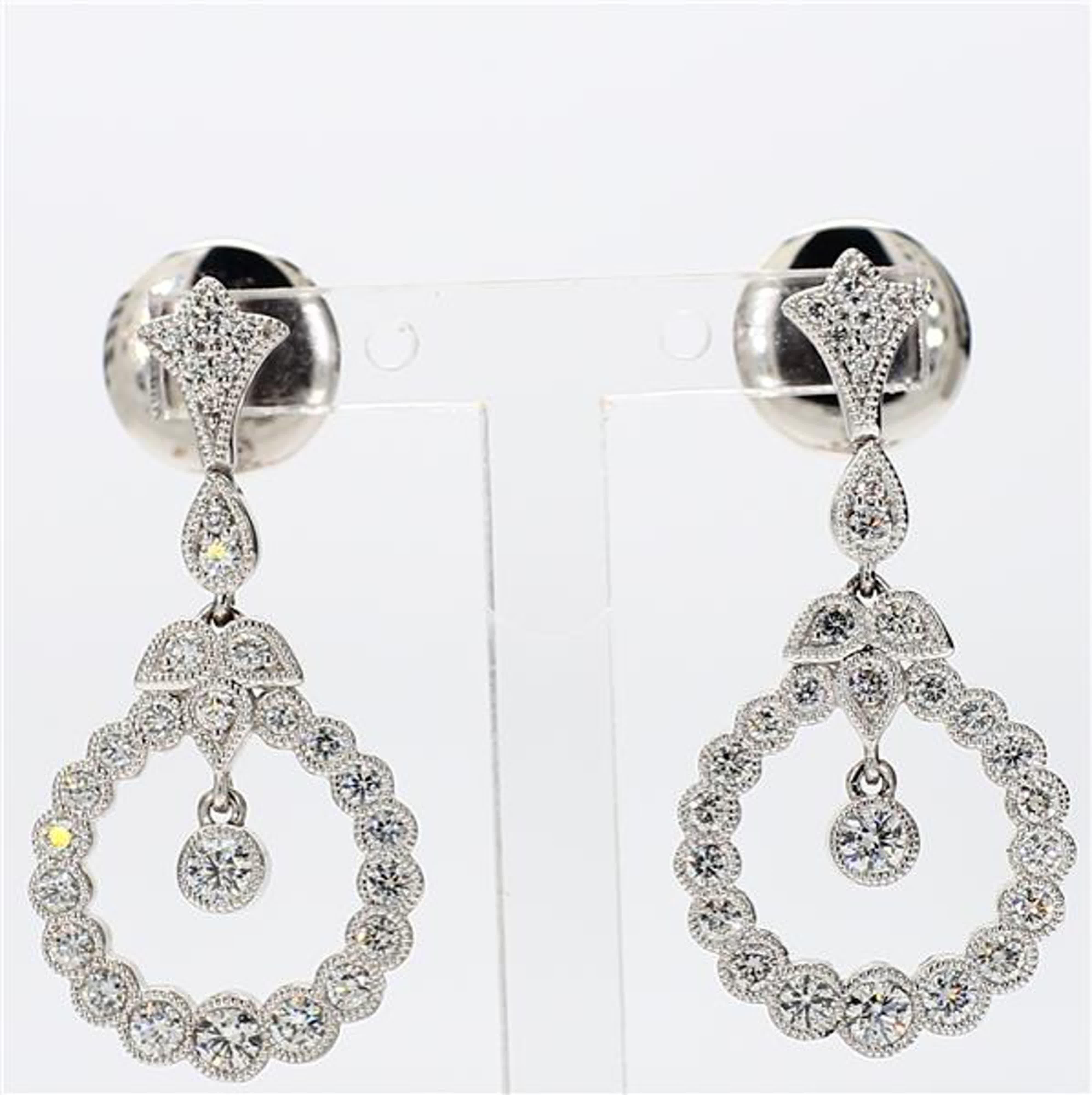 RareGemWorld's classic natural round cut white diamond earrings. Mounted in a beautiful 18K White Gold setting with natural round cut white diamond. These earrings are guaranteed to impress and enhance your personal collection!

Total Weight: