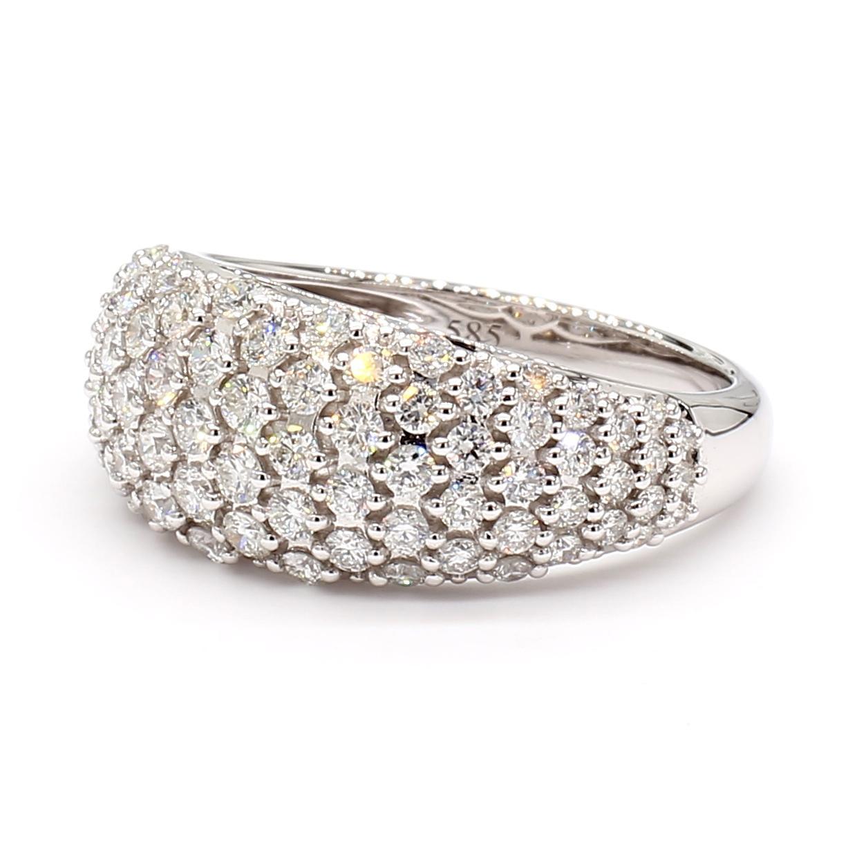 Das faszinierende Diamantband von RareGemWorld. Montiert in einer schönen 14K Weißgold Fassung mit natürlichen runden weißen Diamanten Nahkampf. Dieses Band wird Sie garantiert beeindrucken und Ihre persönliche Sammlung bereichern!

Gesamtgewicht: