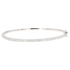 Bracciale in oro bianco con diamanti rotondi naturali da 1.14 carati TW
