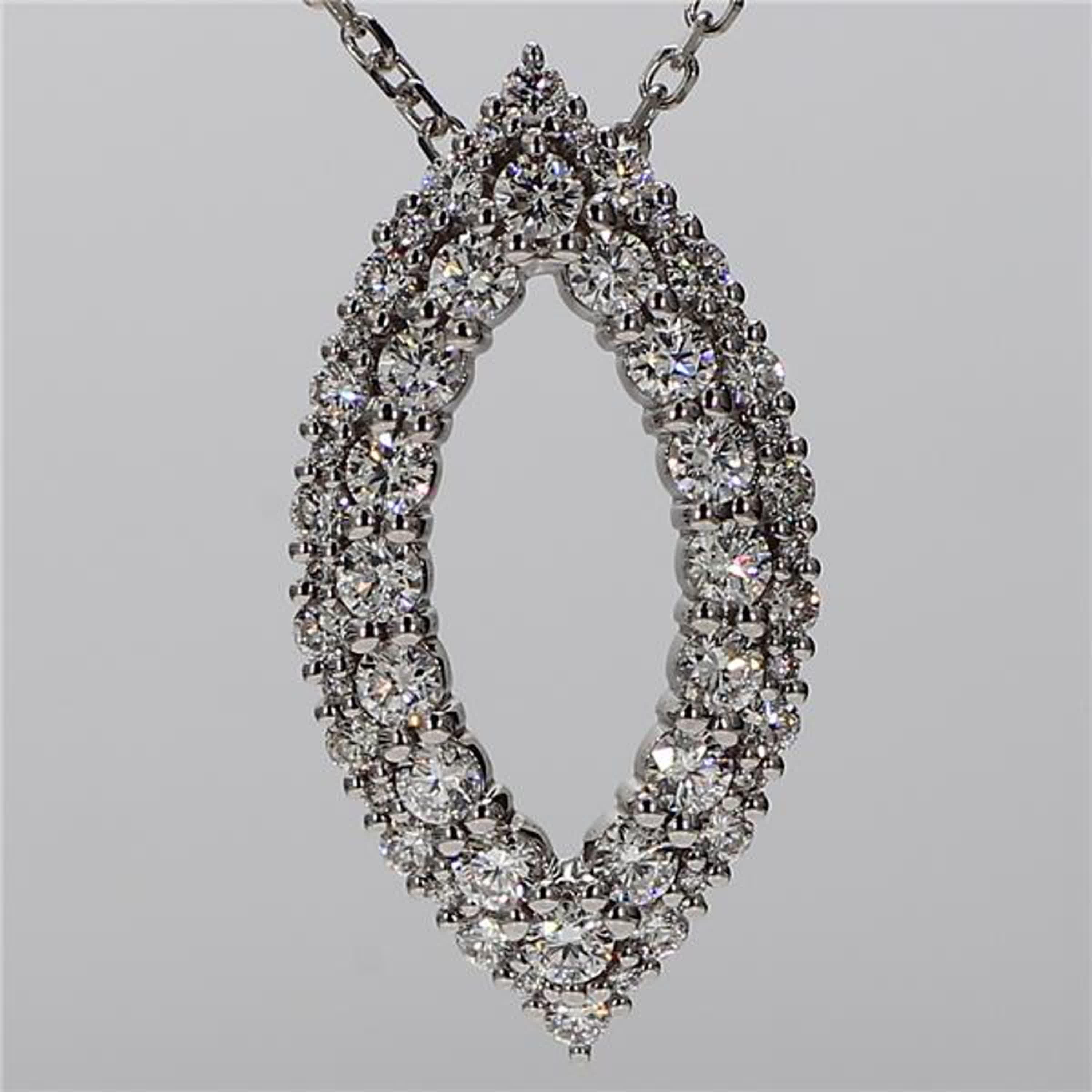 RareGemWorld's classic diamond pendant. Mounted in a beautiful 18K White Gold setting with natural round white diamond melee. This pendant is guaranteed to impress and enhance your personal collection.

Total Weight: 1.23cts

Length x Width: 27.2 x