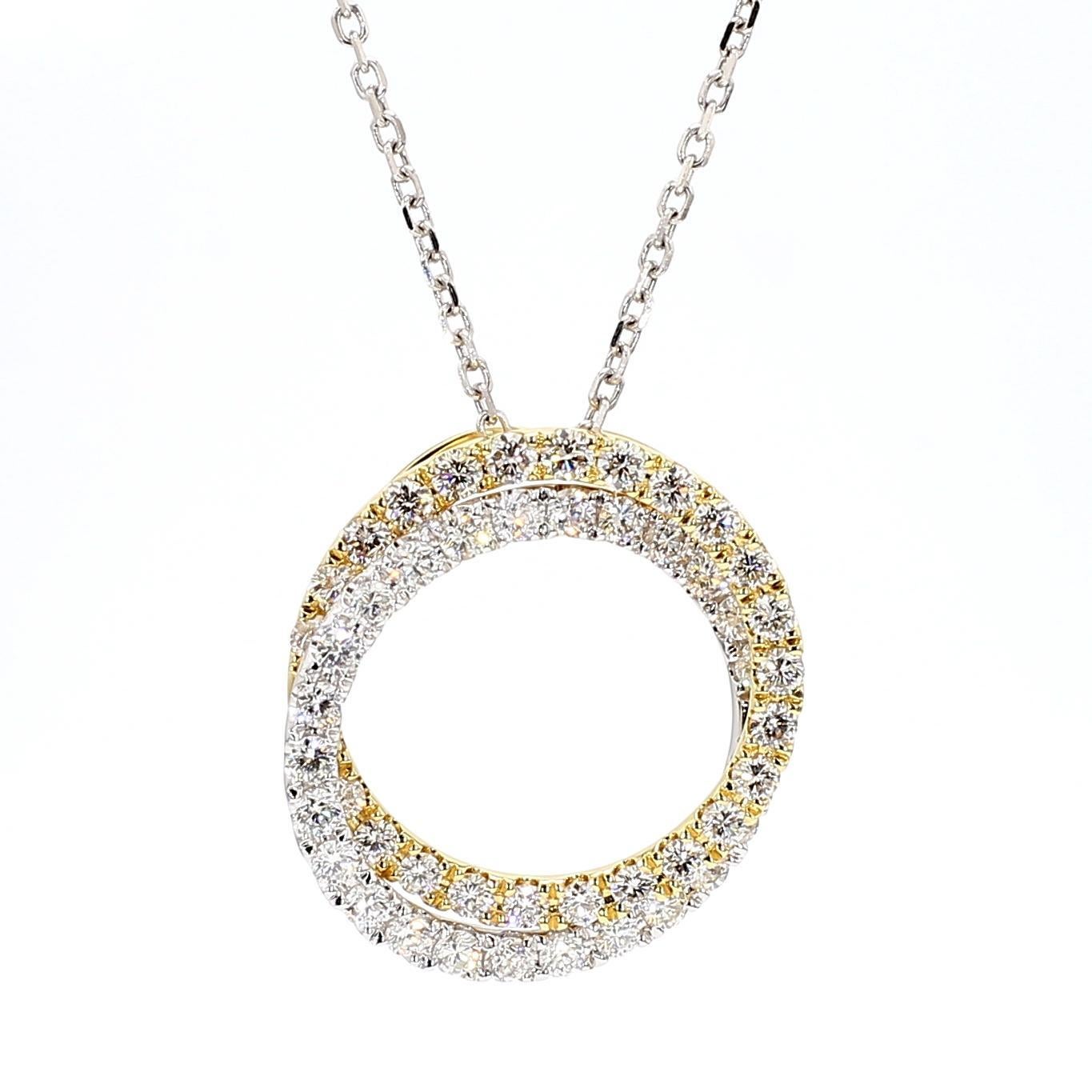 Contemporain Pendentif en or blanc naturel de 1.27 carat poids total en vente