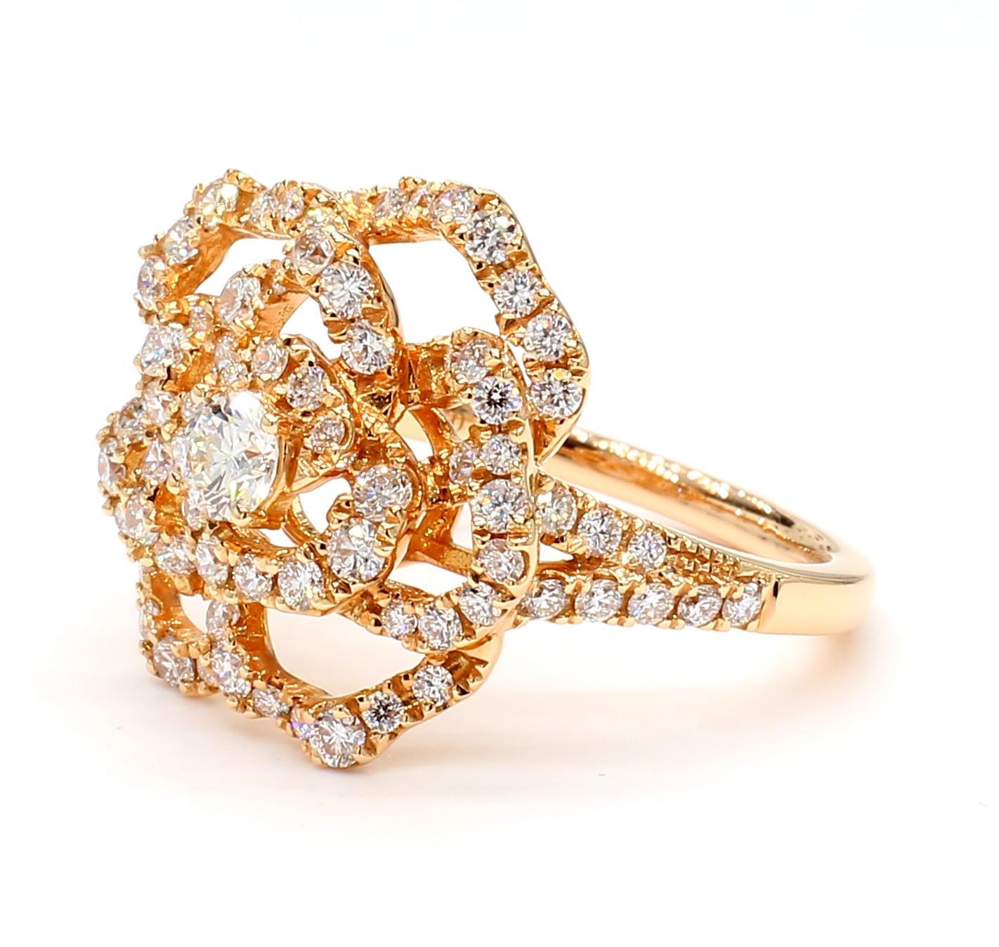 La magnifique bague en diamant de Raregemworld. Monté dans une belle monture en or rose 18 carats avec une mêlée de diamants blancs ronds naturels. Cette bague est garantie pour impressionner et améliorer votre collection personnelle !

Poids total