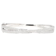 Bracciale in oro bianco con diamante tondo bianco naturale da 1,55 carati Tw