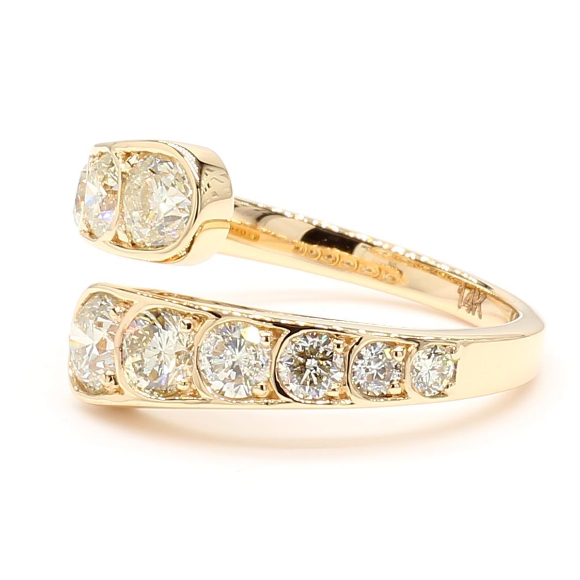RareGemWorld's beautiful diamond band. Mounted in a beautiful 18K Yellow Gold setting with natural round cut white diamonds. This band is guaranteed to impress and enhance your personal collection!

Total Weight: 2.08cts

Natural Round White