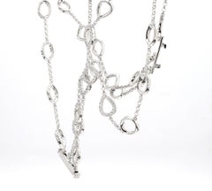 Bracelet en or blanc avec diamants ronds blancs naturels de 2,52 carats poids total