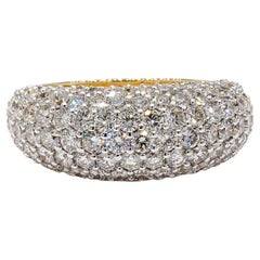 Bague cocktail en or blanc naturel avec diamants ronds de 3.53 carat poids total