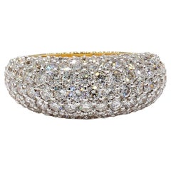 Cocktailring, natürlicher weißer runder Diamant 3.53 Karat TW Weißgold
