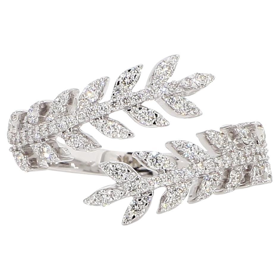 Natural White Round Diamond .61 Carat TW White Gold Band