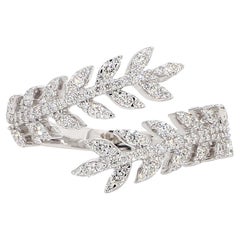 Bandeau en or blanc avec diamant rond naturel de 0,61 carat TW