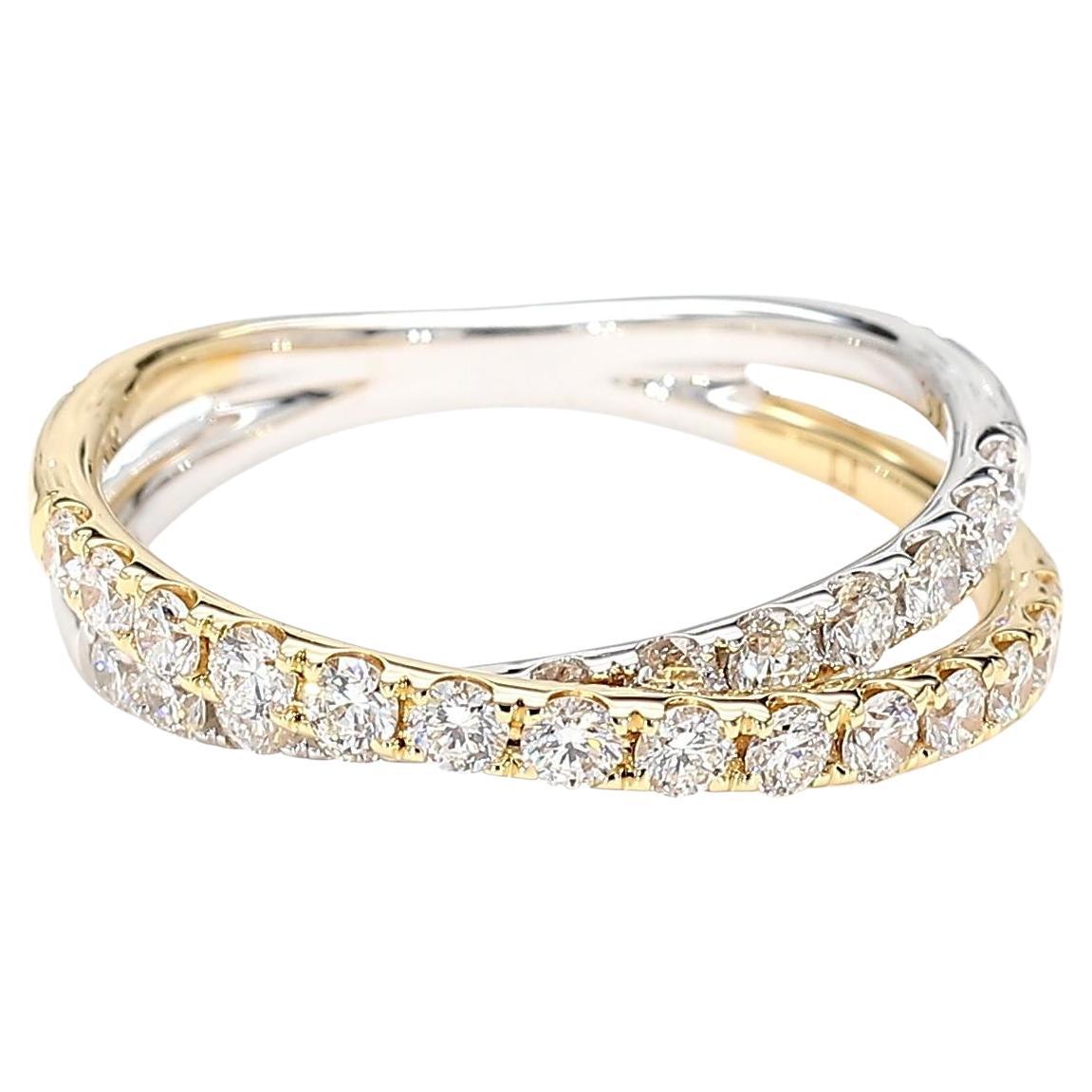 Natural White Round Diamond .71 Carat TW Gold Wedding Band