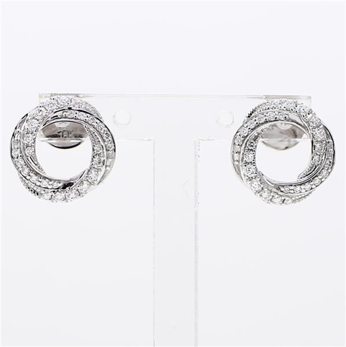 RareGemWorld's classic diamond earrings. Mounted in a beautiful 18K White Gold setting with natural round cut white diamond melee. These earrings are guaranteed to impress and enhance your personal collection!

Total Weight: .33cts

Diamond