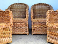 Natural Wicker Lounge Chairs  - Kreiss Collection