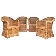 Chaises longues en osier naturel - Collection Kreiss