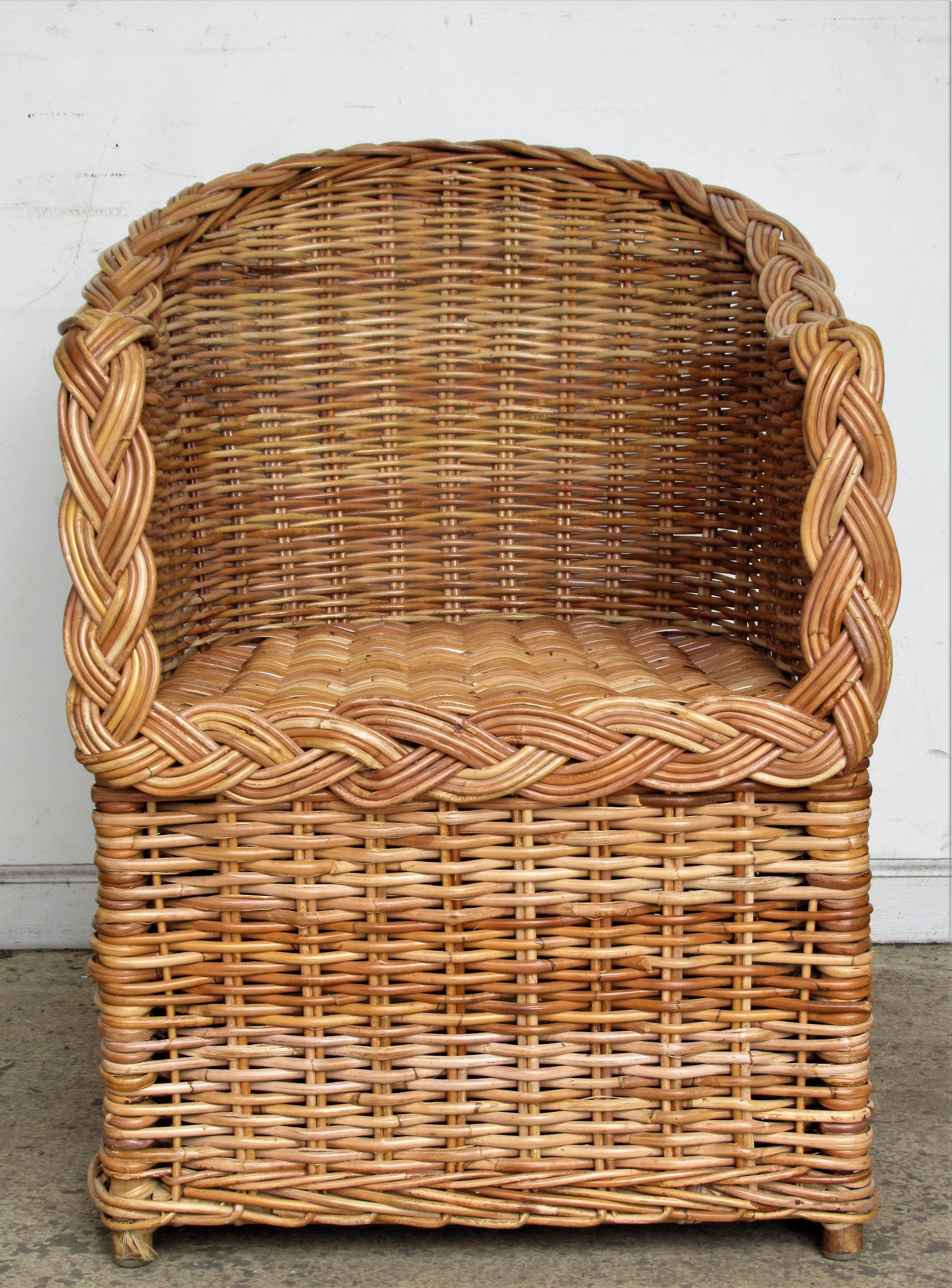 Natural Wicker Lounge Chairs  - Kreiss Collection 3