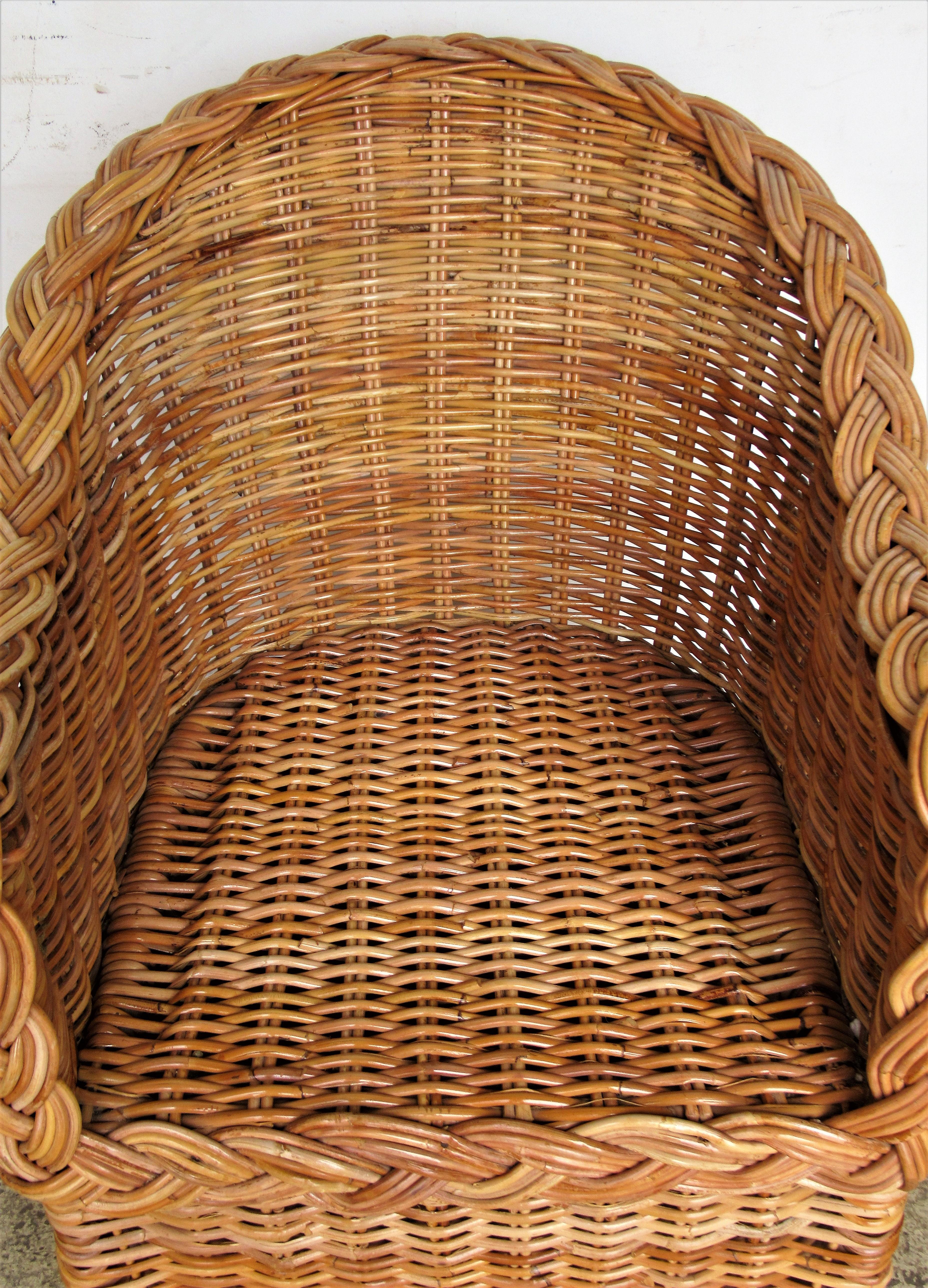 Natural Wicker Lounge Chairs  - Kreiss Collection 4