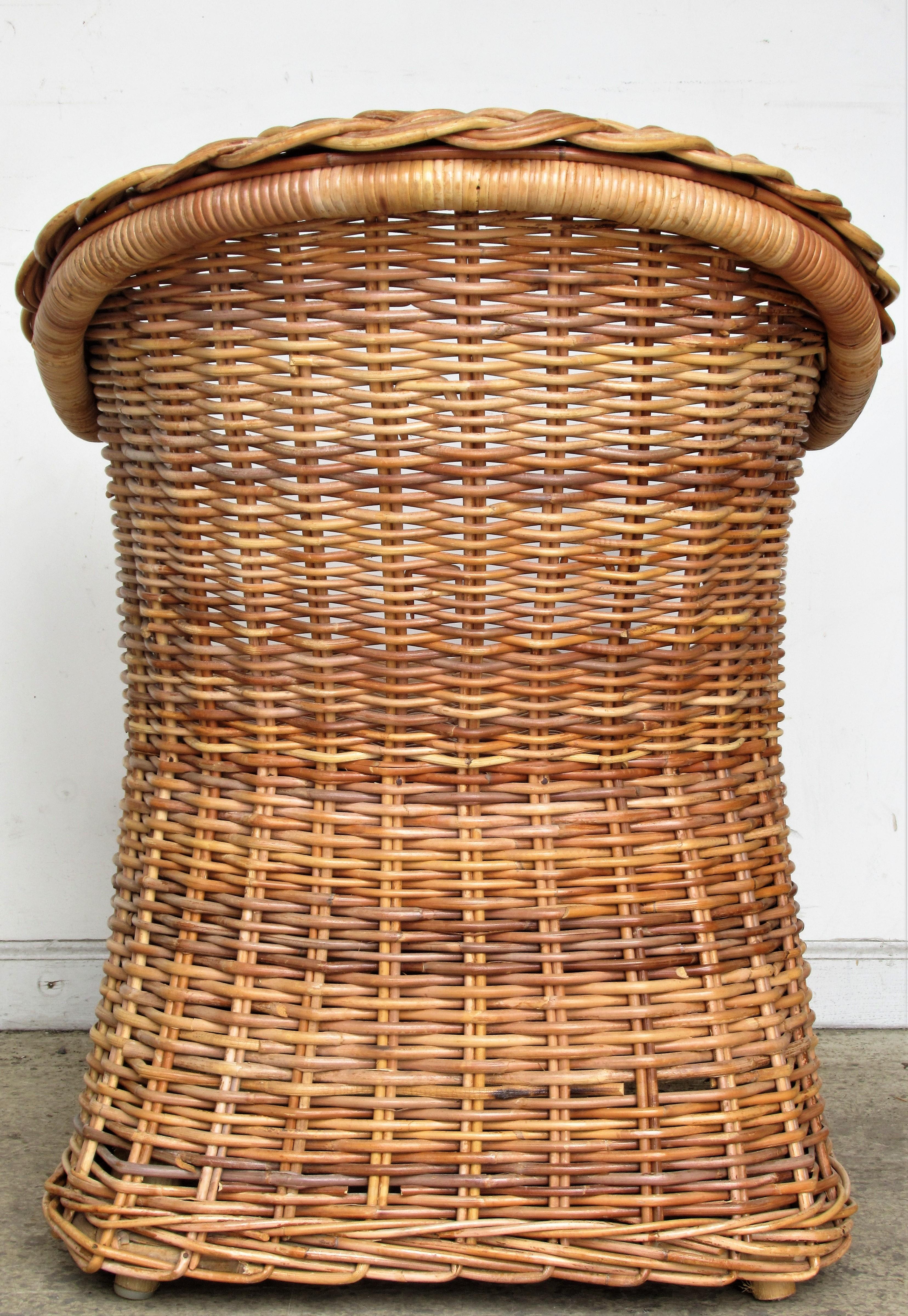 Woven Natural Wicker Lounge Chairs  - Kreiss Collection