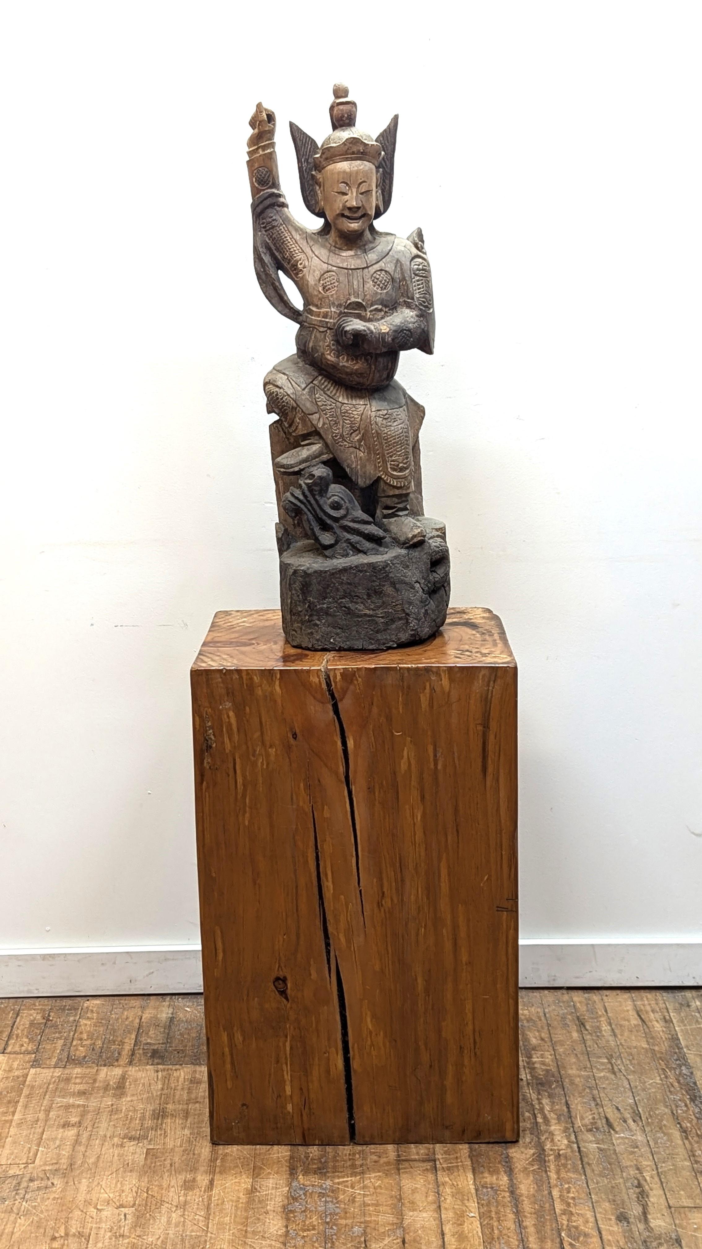 Natural Wood Block Pedestal Stands im Angebot 4