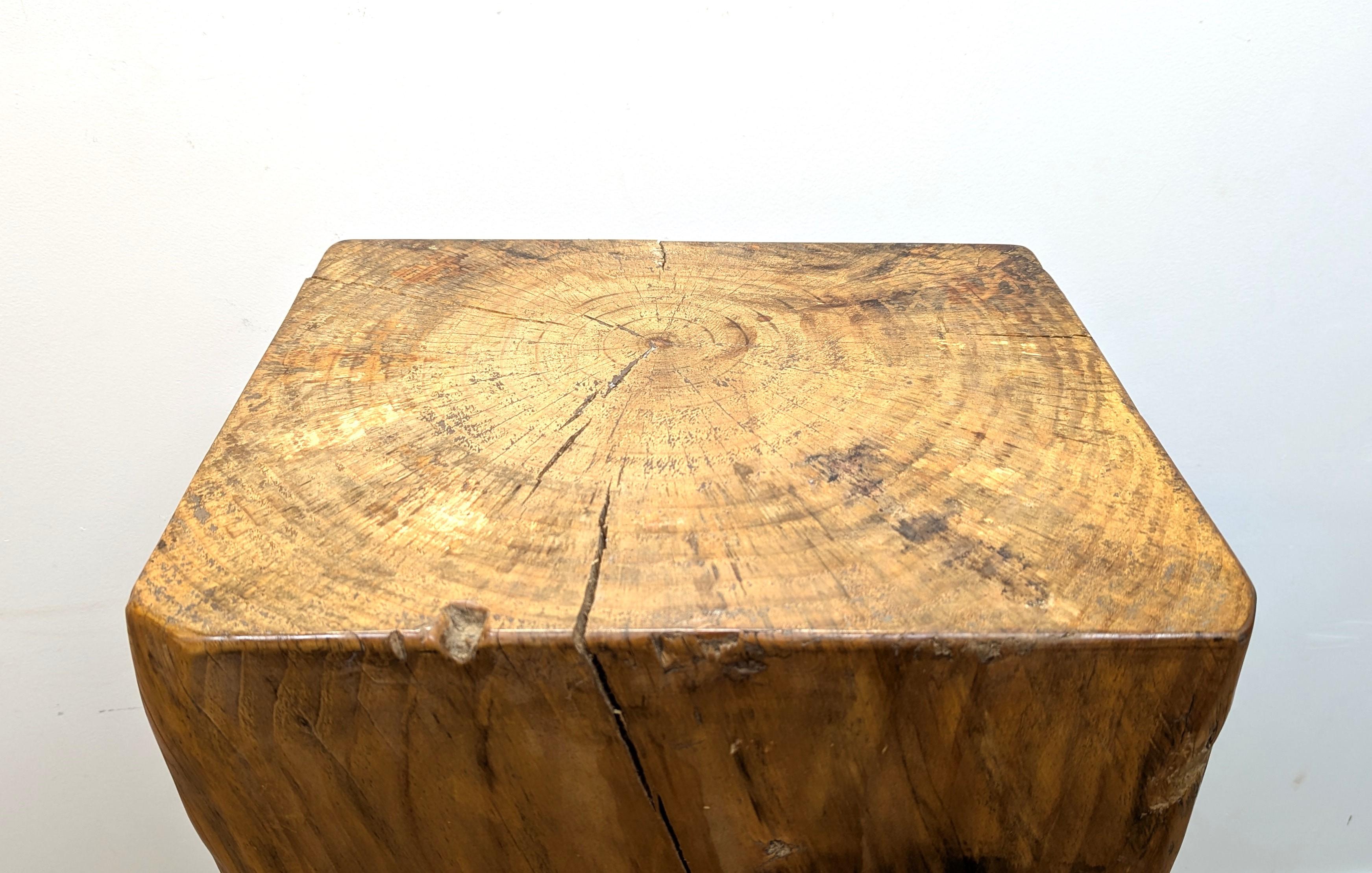 Natural Wood Block Pedestal Stands im Zustand „Gut“ im Angebot in New York, NY