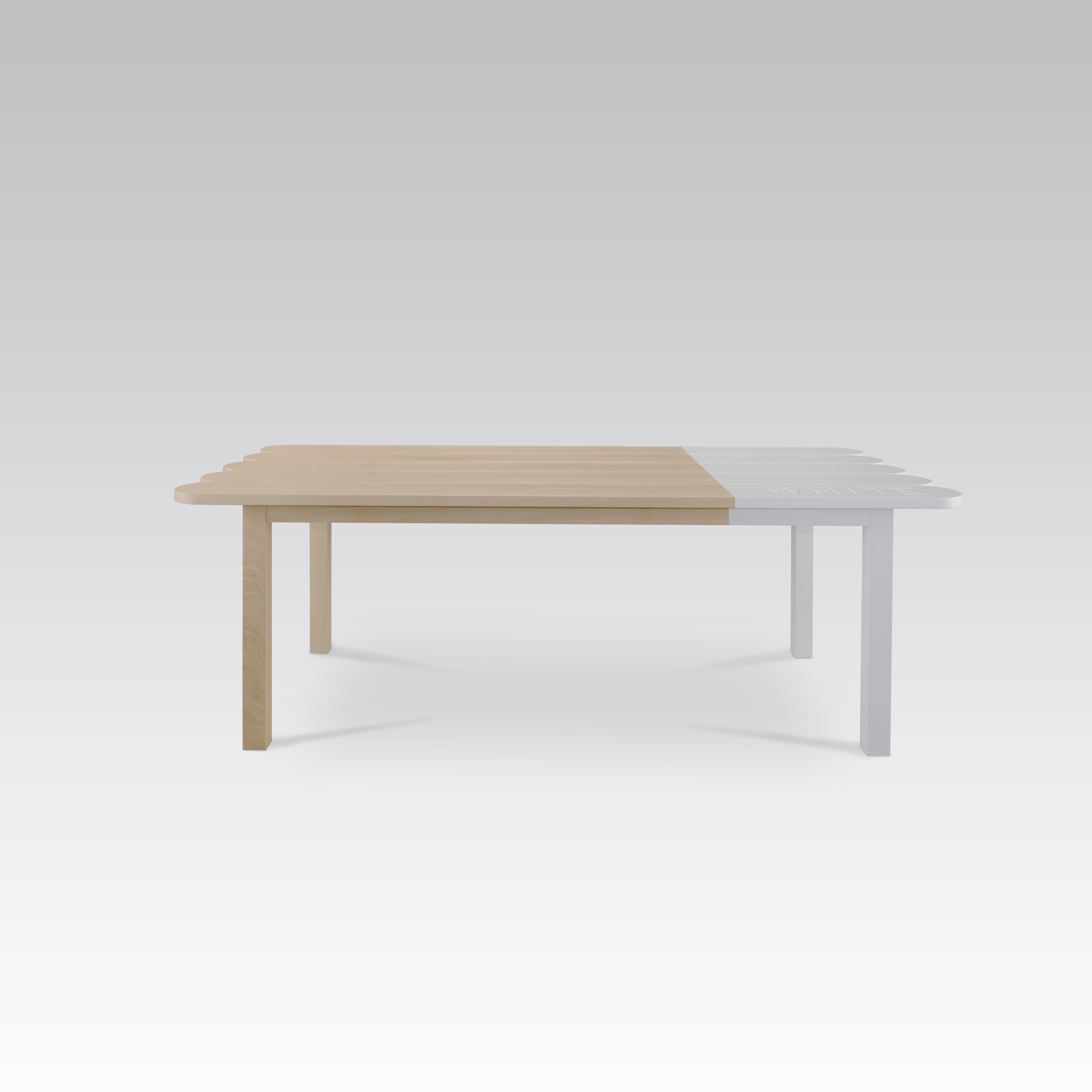 Portuguese Natural Wood Dining Table by Tiago Curioni For Sale