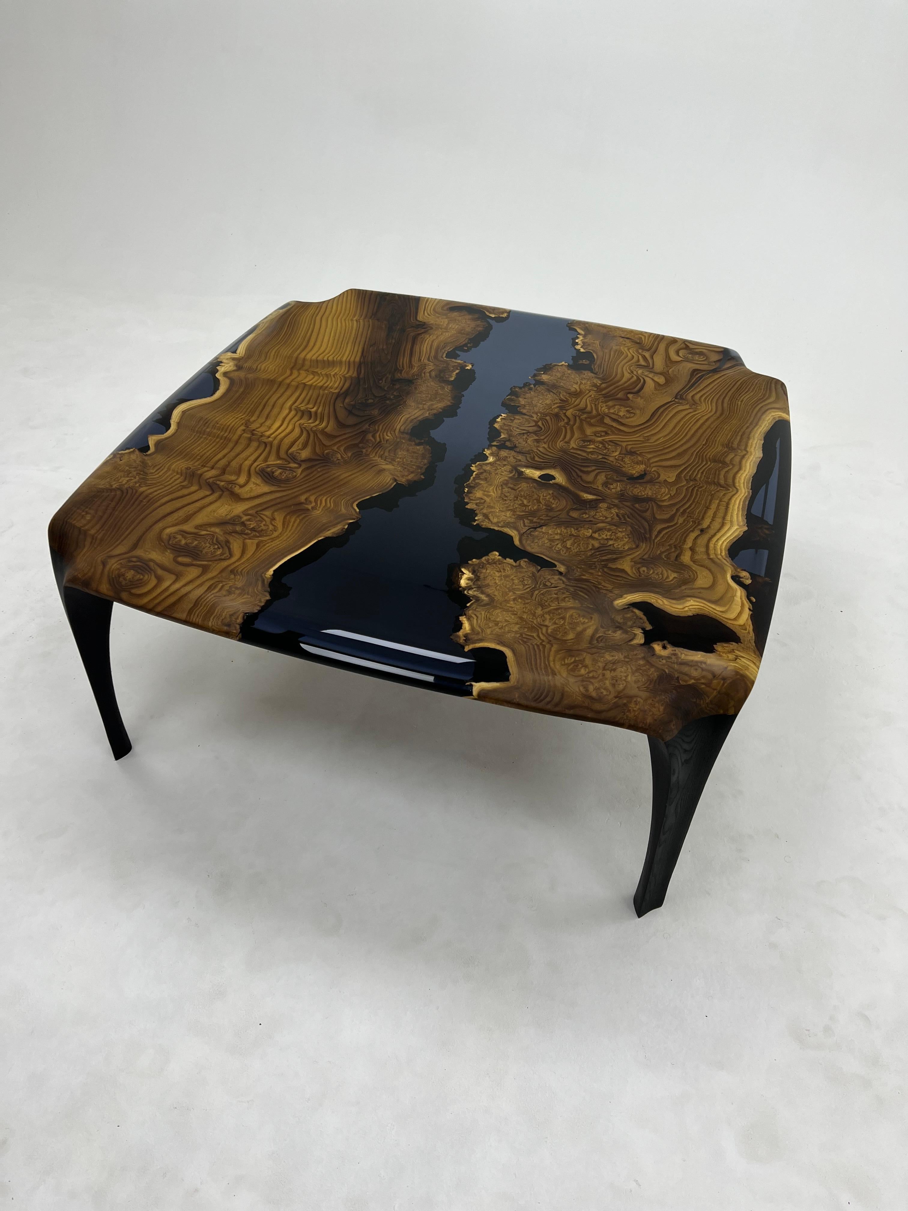 Elaeagnus Wood Modern Epoxy Resin Coffee Table In New Condition For Sale In İnegöl, TR