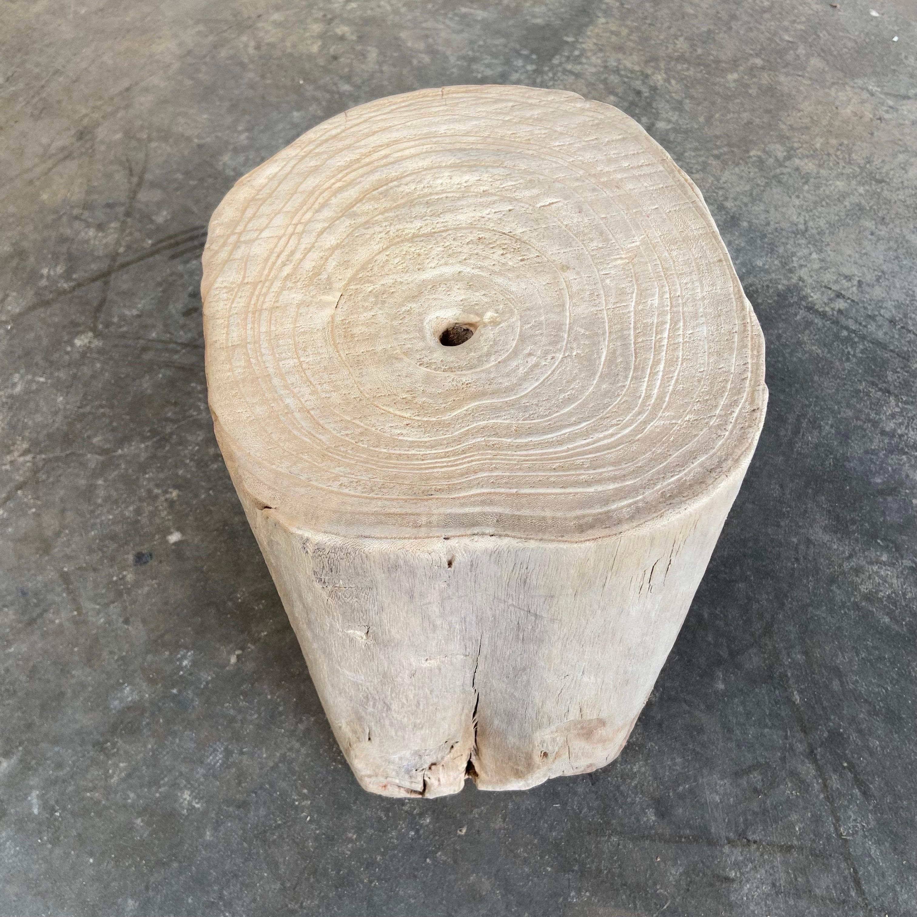 Natural Wood Side Table or Stool 6