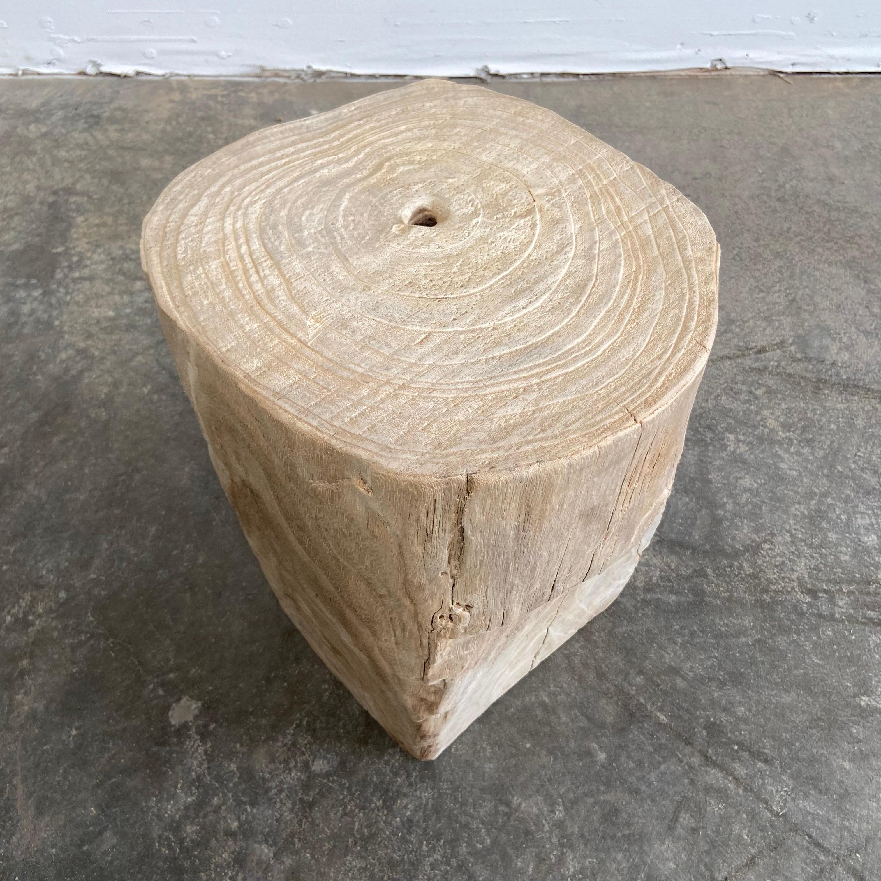 Natural Wood Side Table or Stool 2