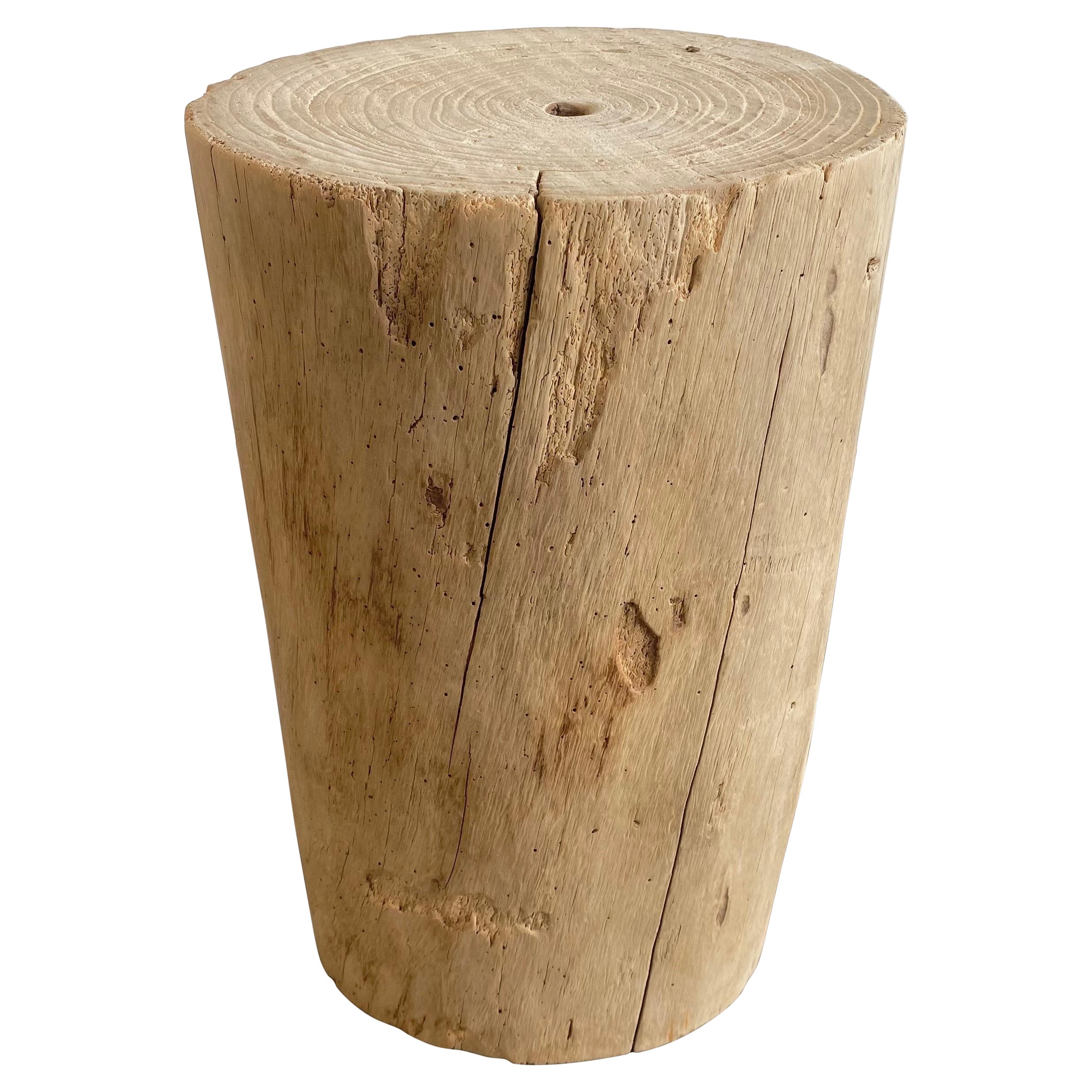 Natural Wood Side Table Stump Wabi Sabi