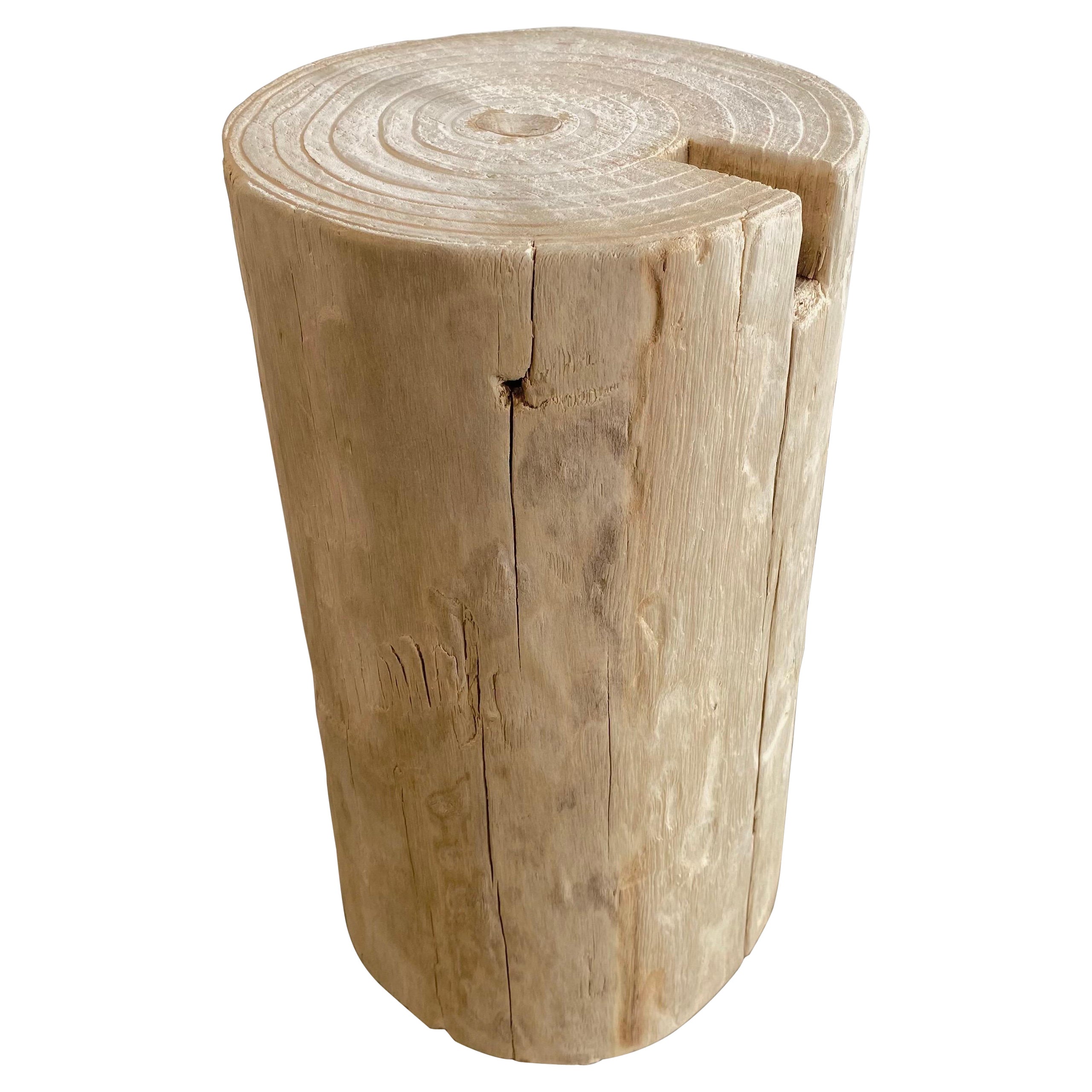 Natural Wood Side Table Stump Wabi Sabi