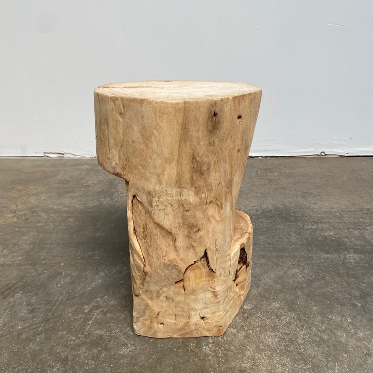 Natural Wood Stump Side Table at 1stDibs