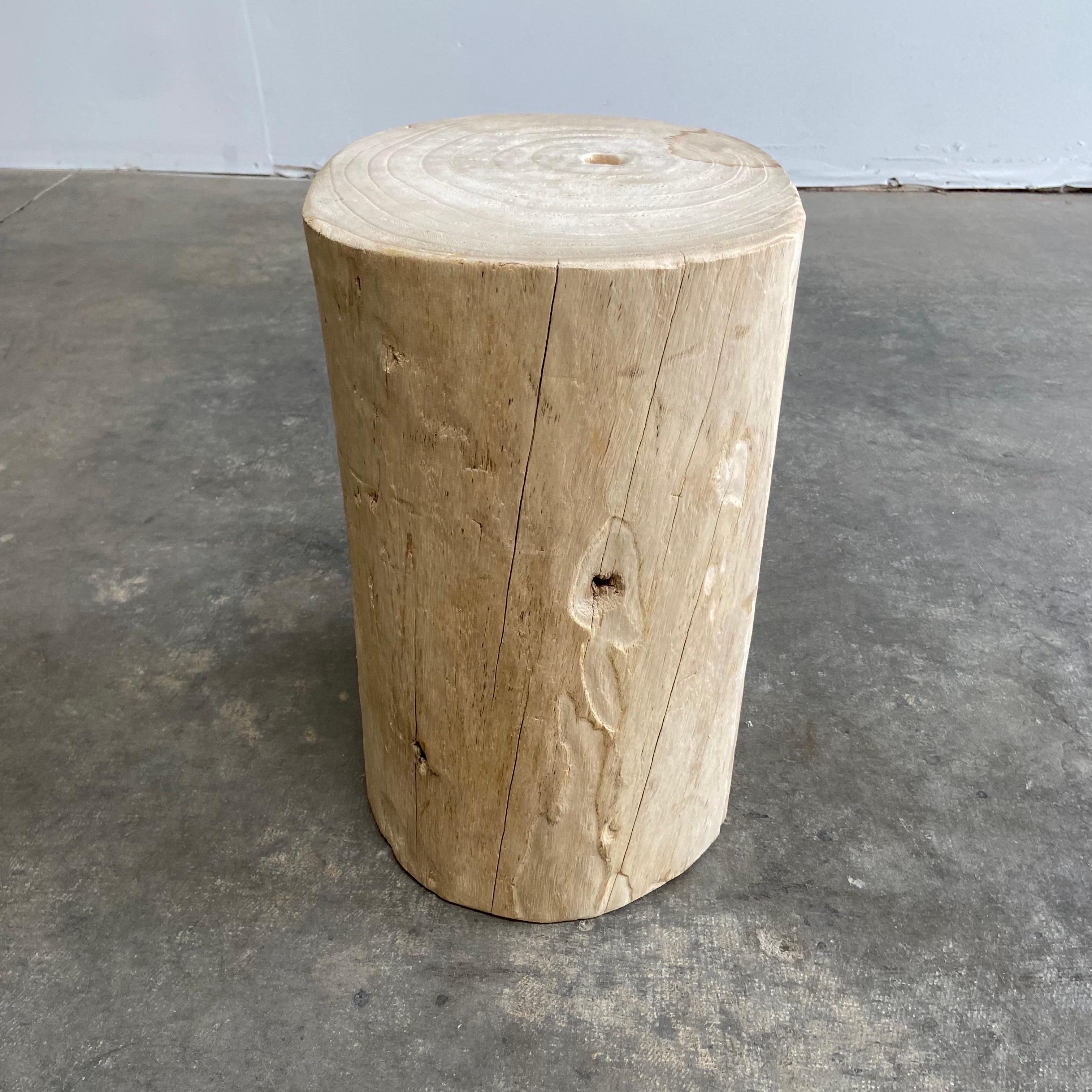 Cypress Natural Wood Stump Side Table