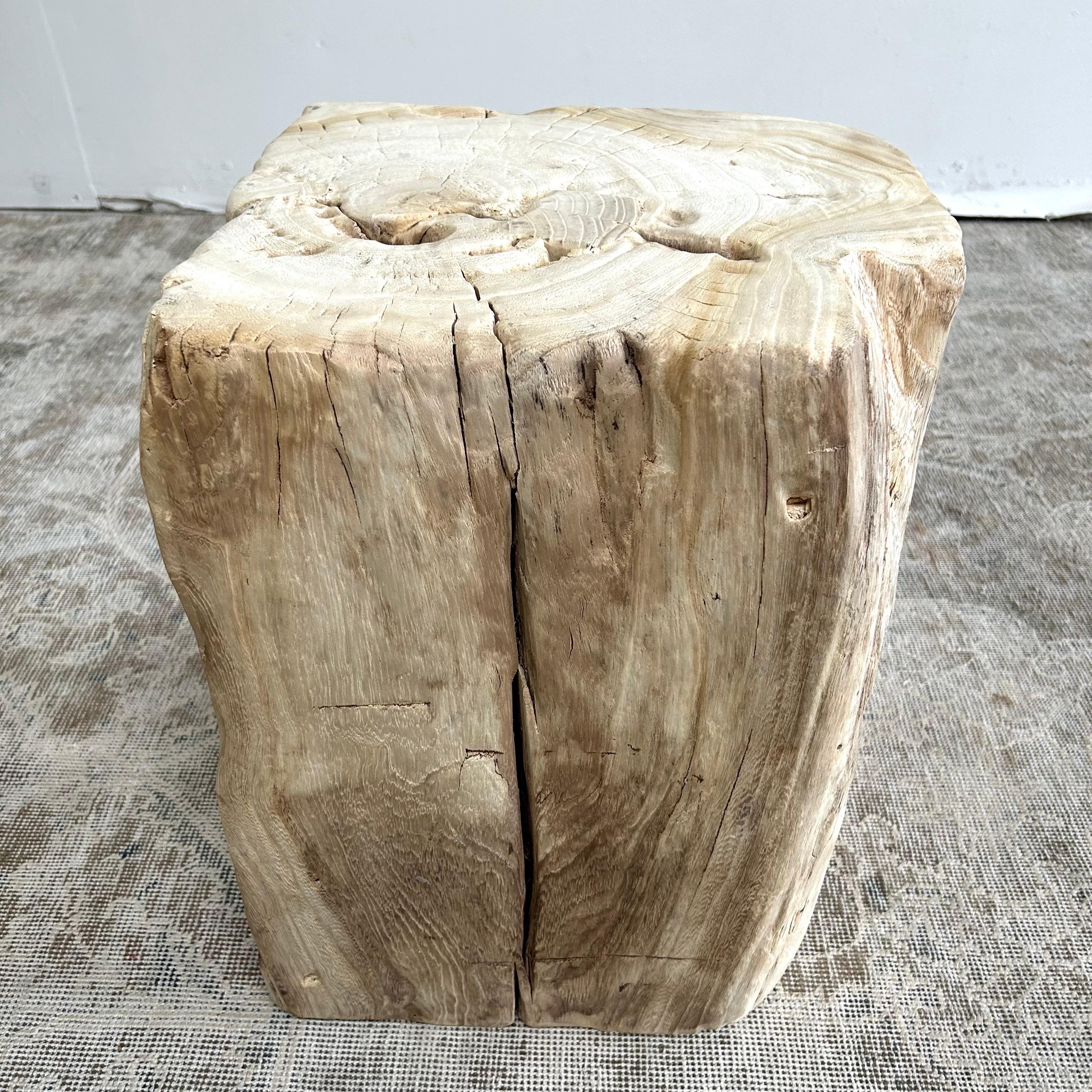 Natural Wood Stump Side Table or Stool 5