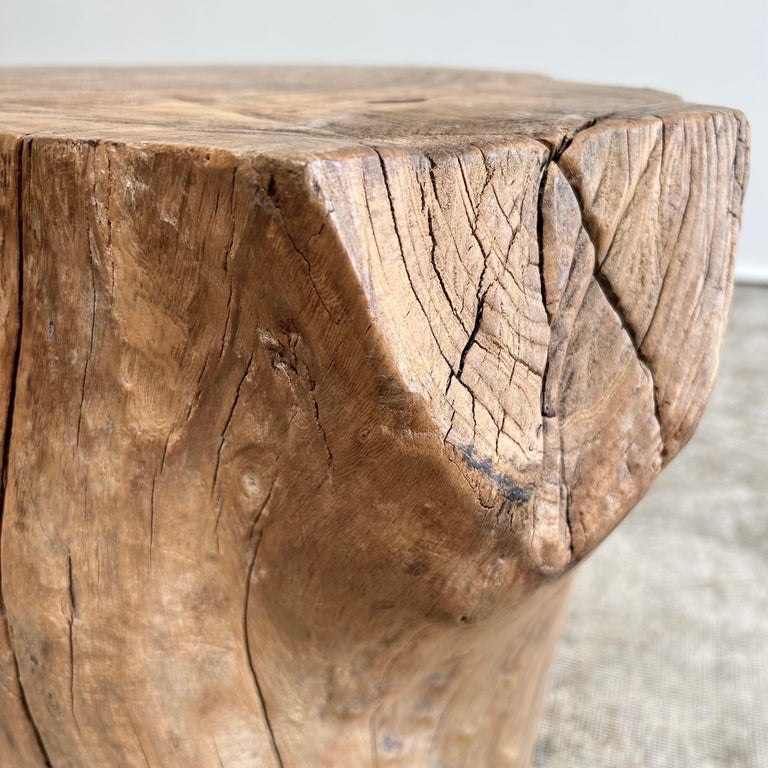 Natural Wood Stump Side Table or Stool For Sale at 1stDibs