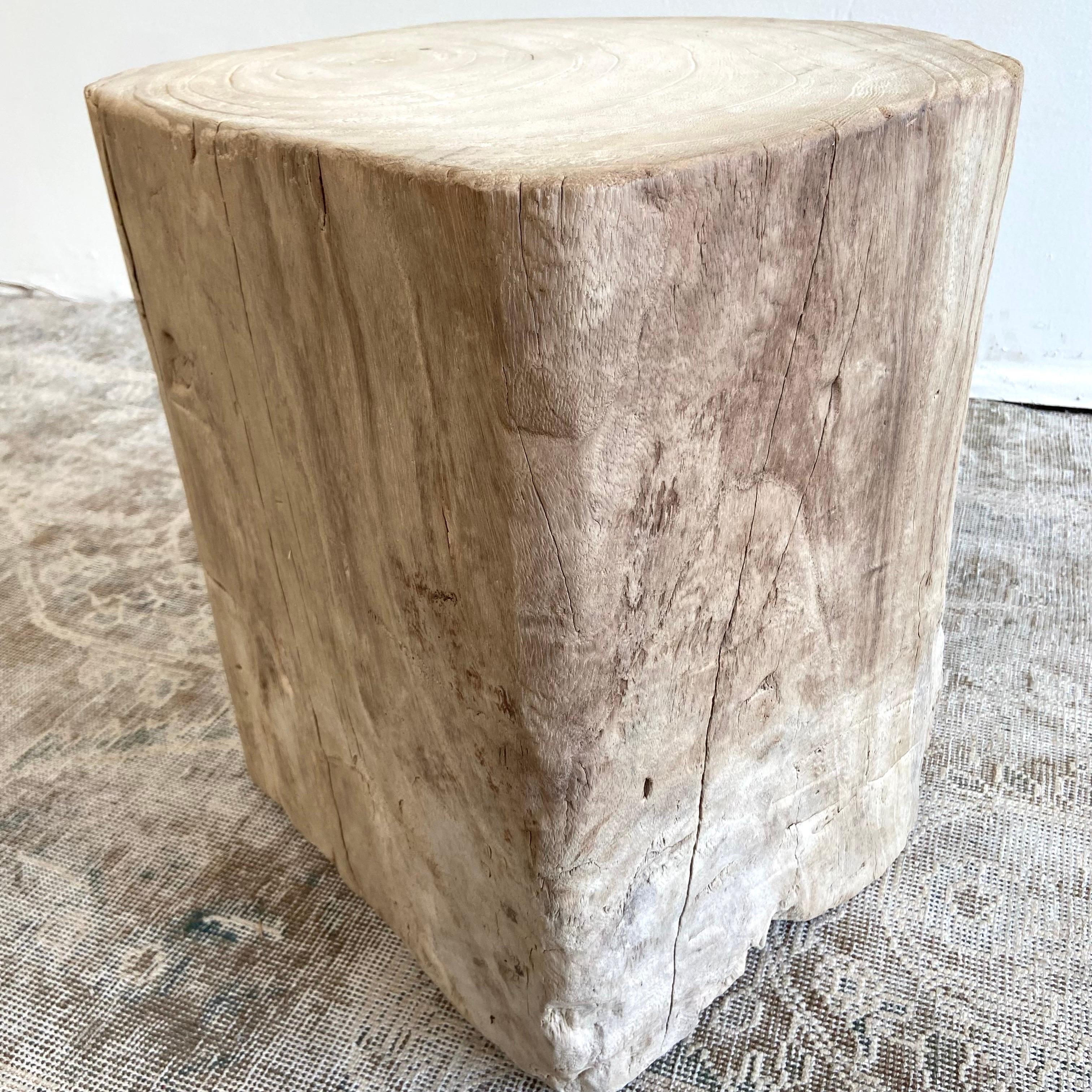 Natural Wood Stump Side Table or Stool 6