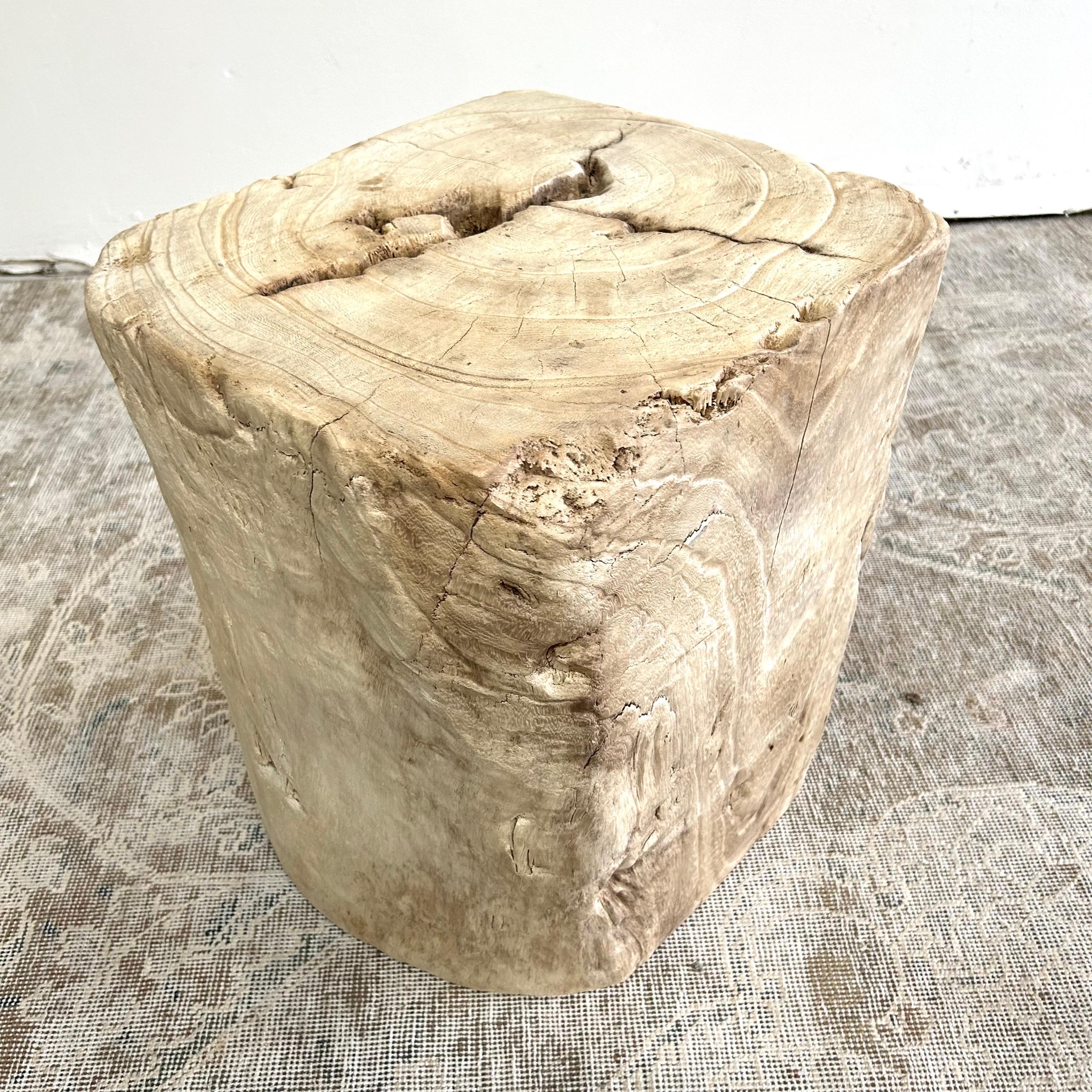 Natural Wood Stump Side Table or Stool 6