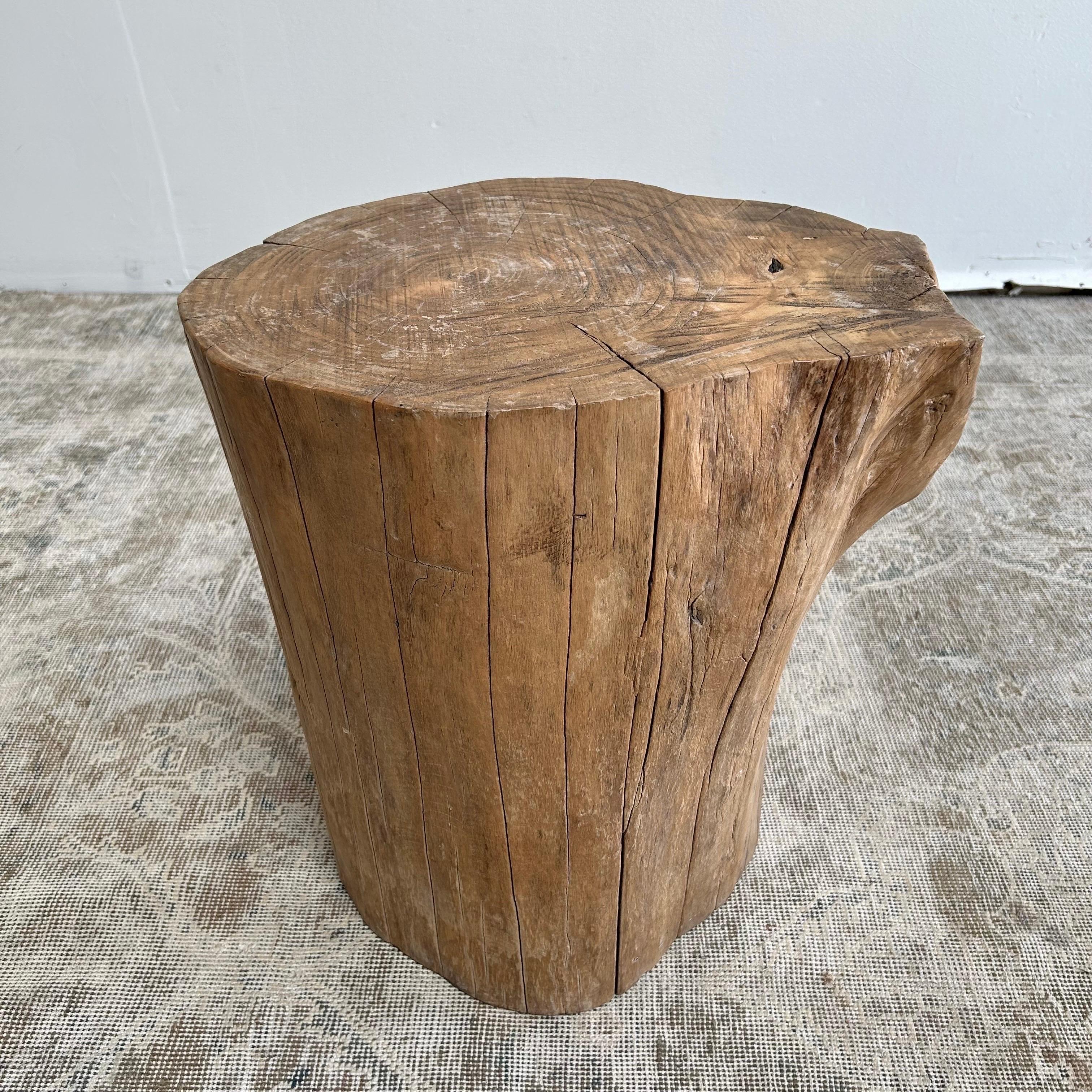 Natural Wood Stump Side Table or Stool 6