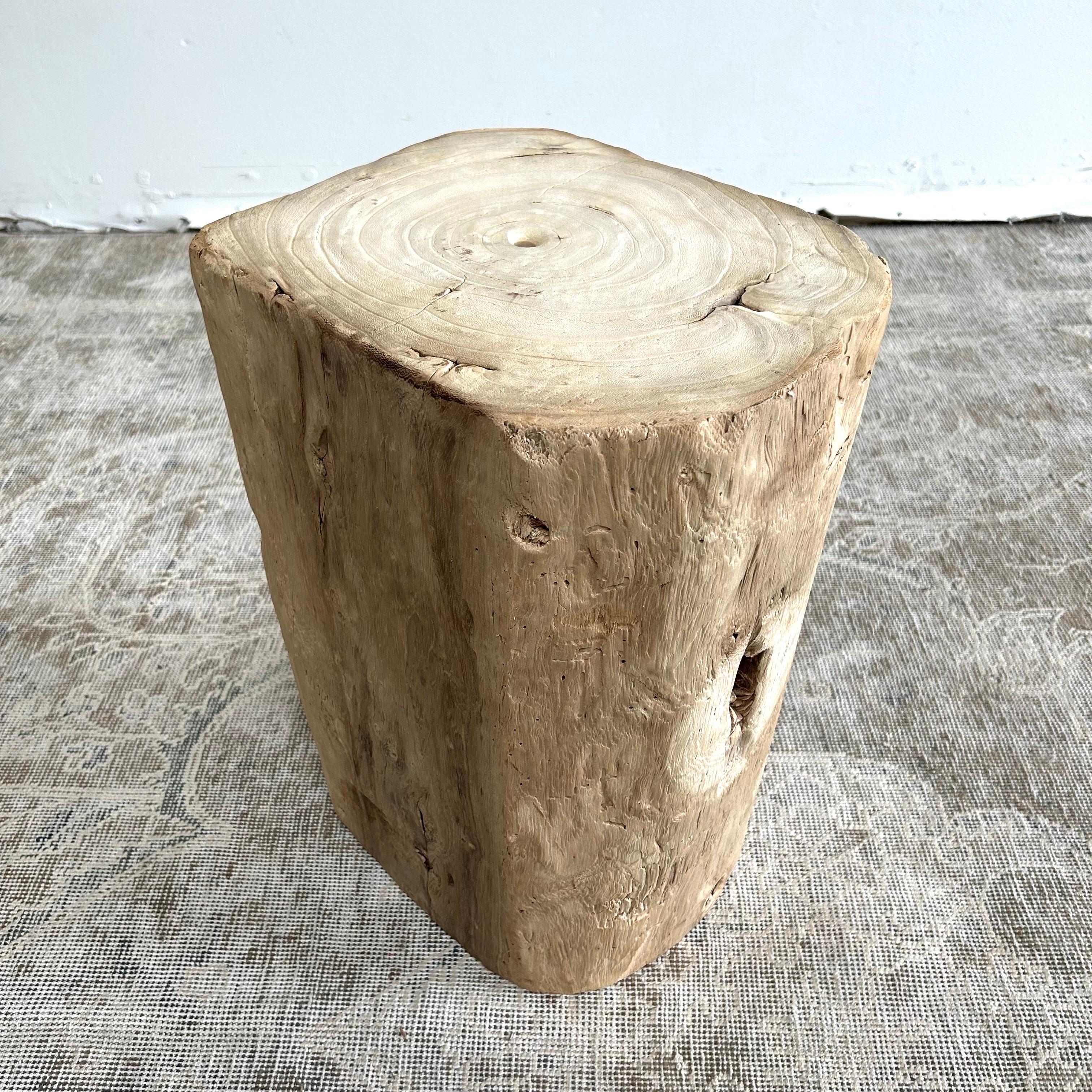 Cypress Natural Wood Stump Side Table or Stool For Sale