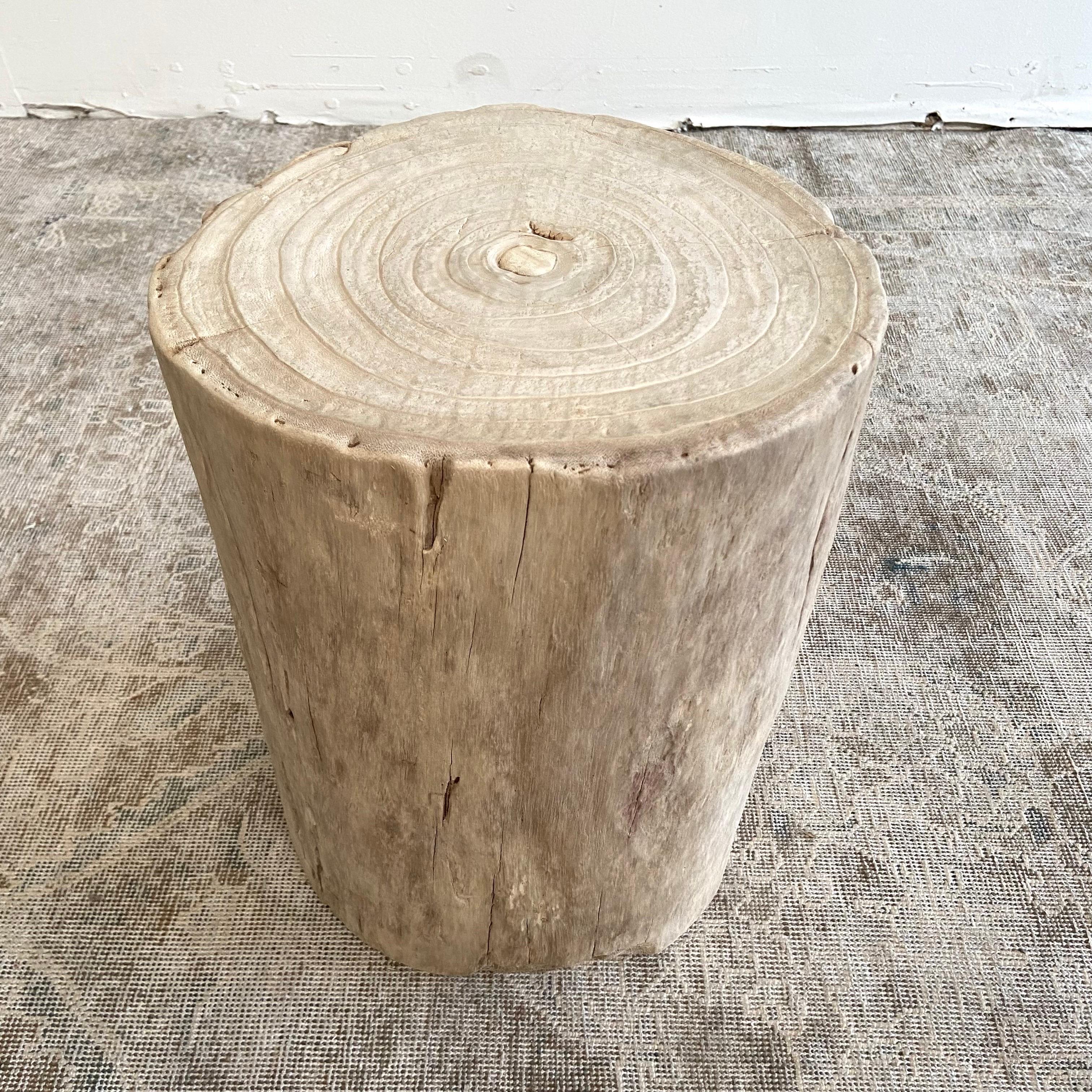 Natural Wood Stump Side Table or Stool 1