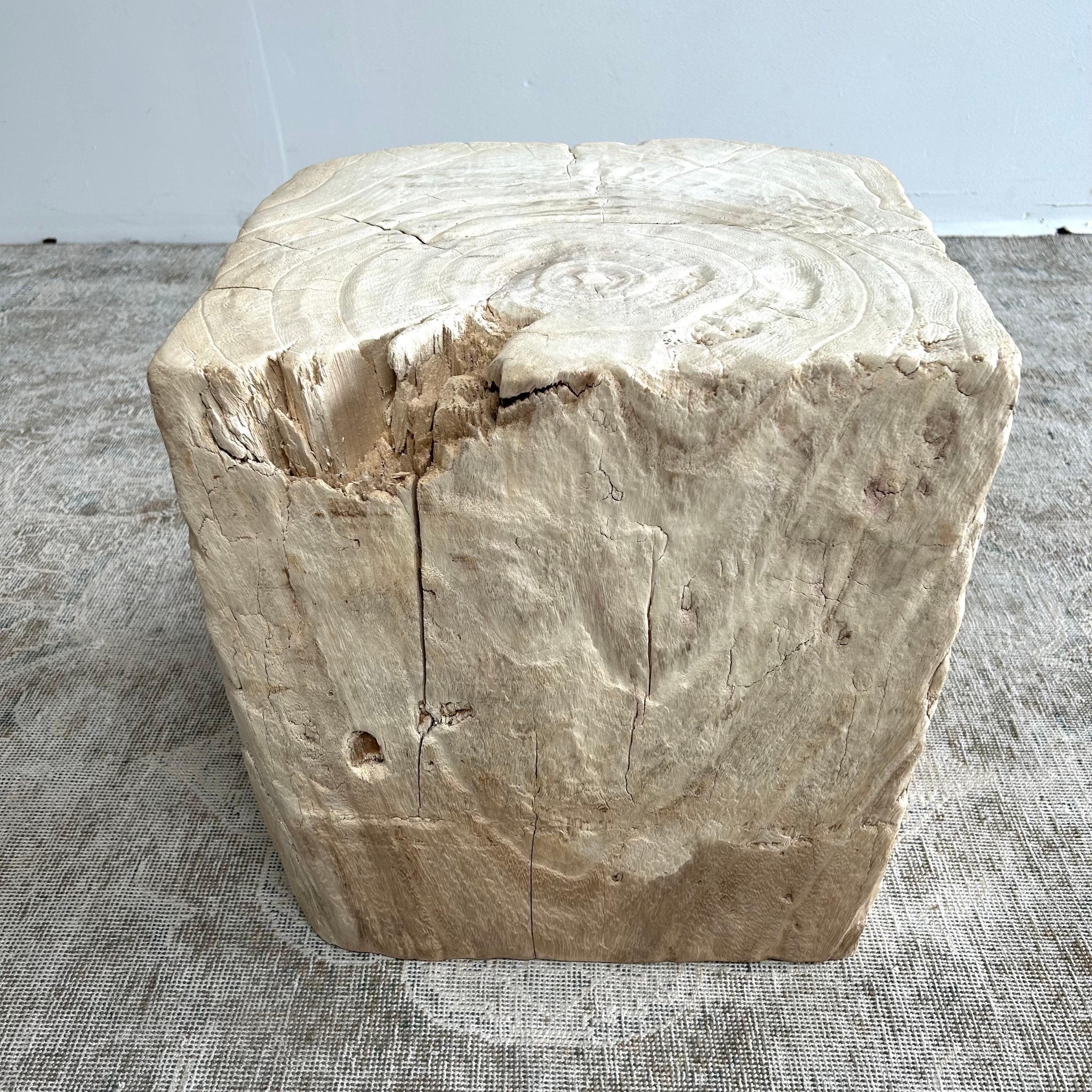 Natural Wood Stump Side Table or Stool For Sale 1