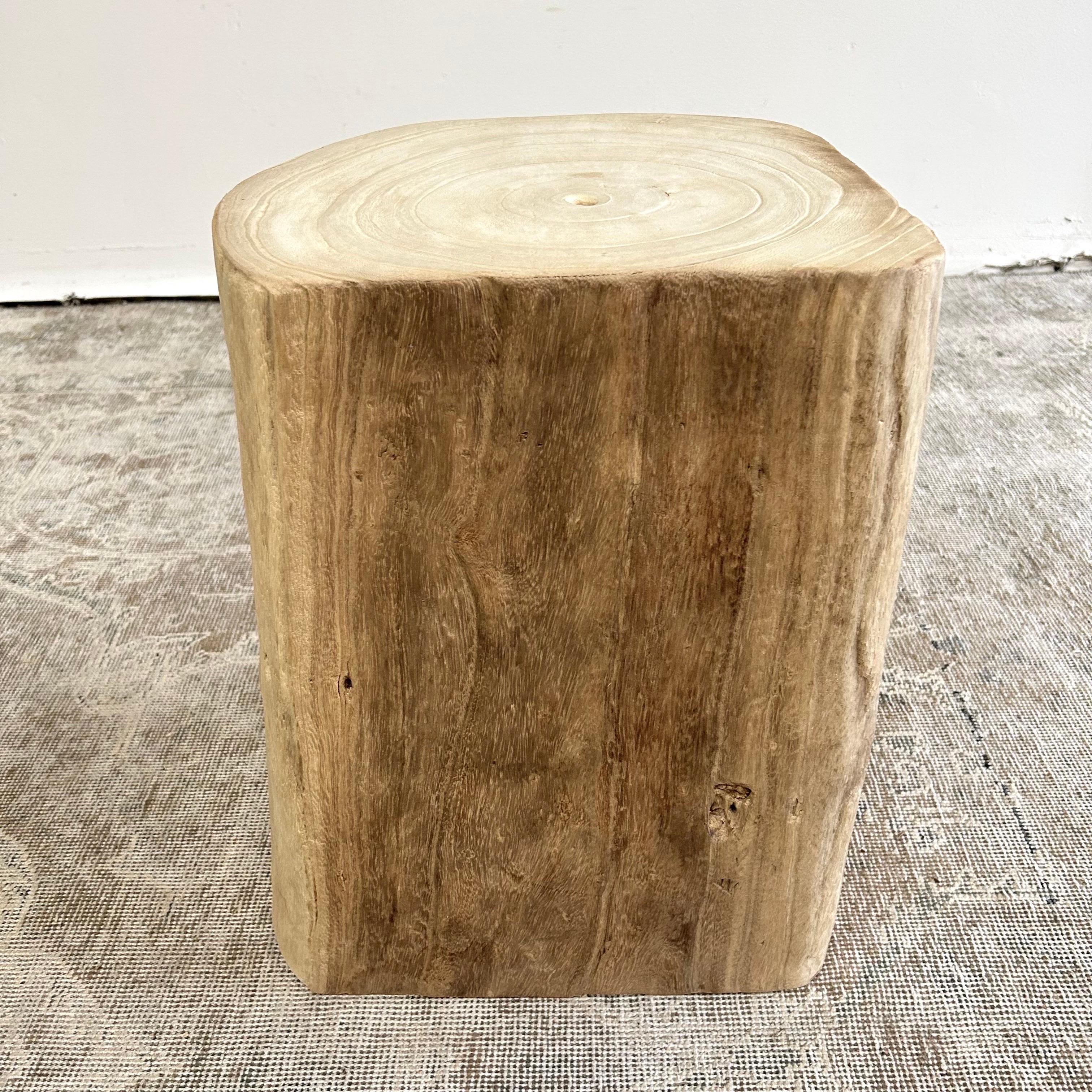 Natural Wood Stump Side Table or Stool For Sale 1
