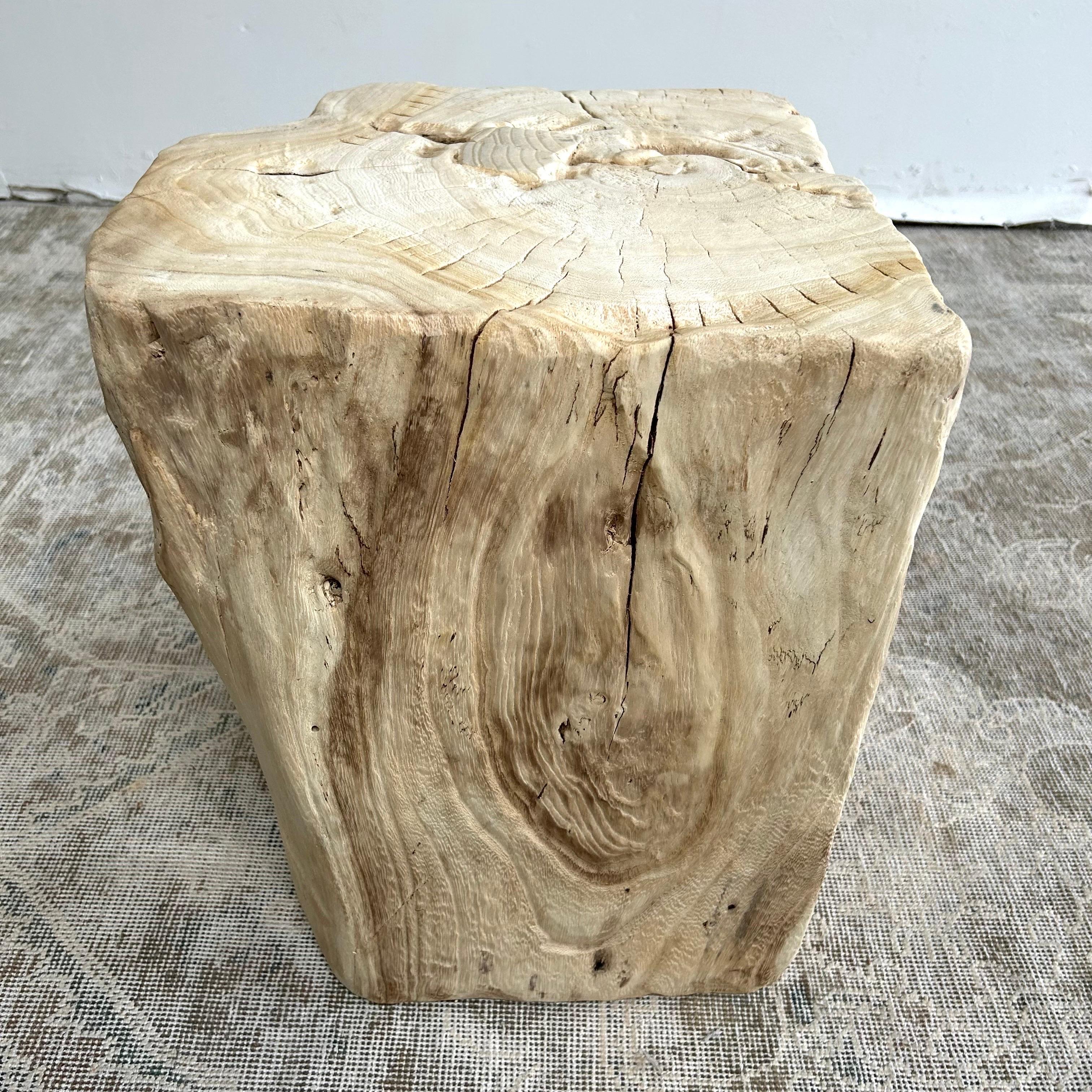 Natural Wood Stump Side Table or Stool 1
