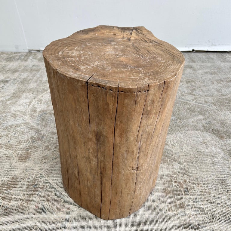 Natural Wood Stump Side Table or Stool For Sale at 1stDibs