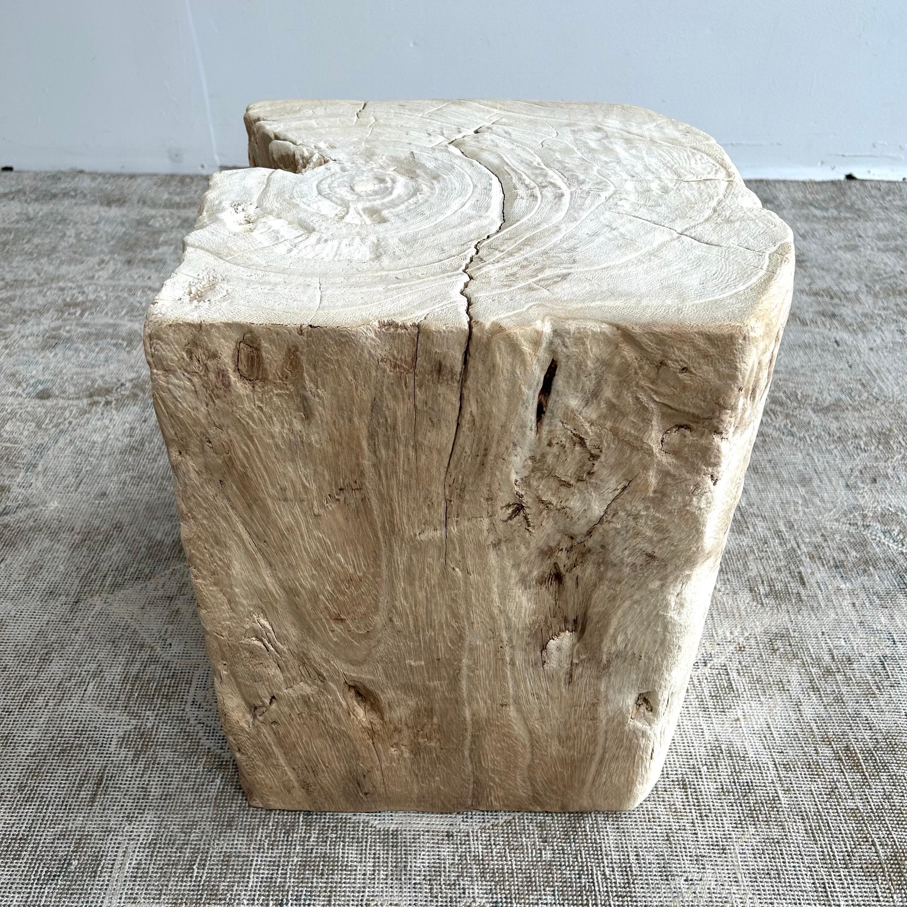 Natural Wood Stump Side Table or Stool 3