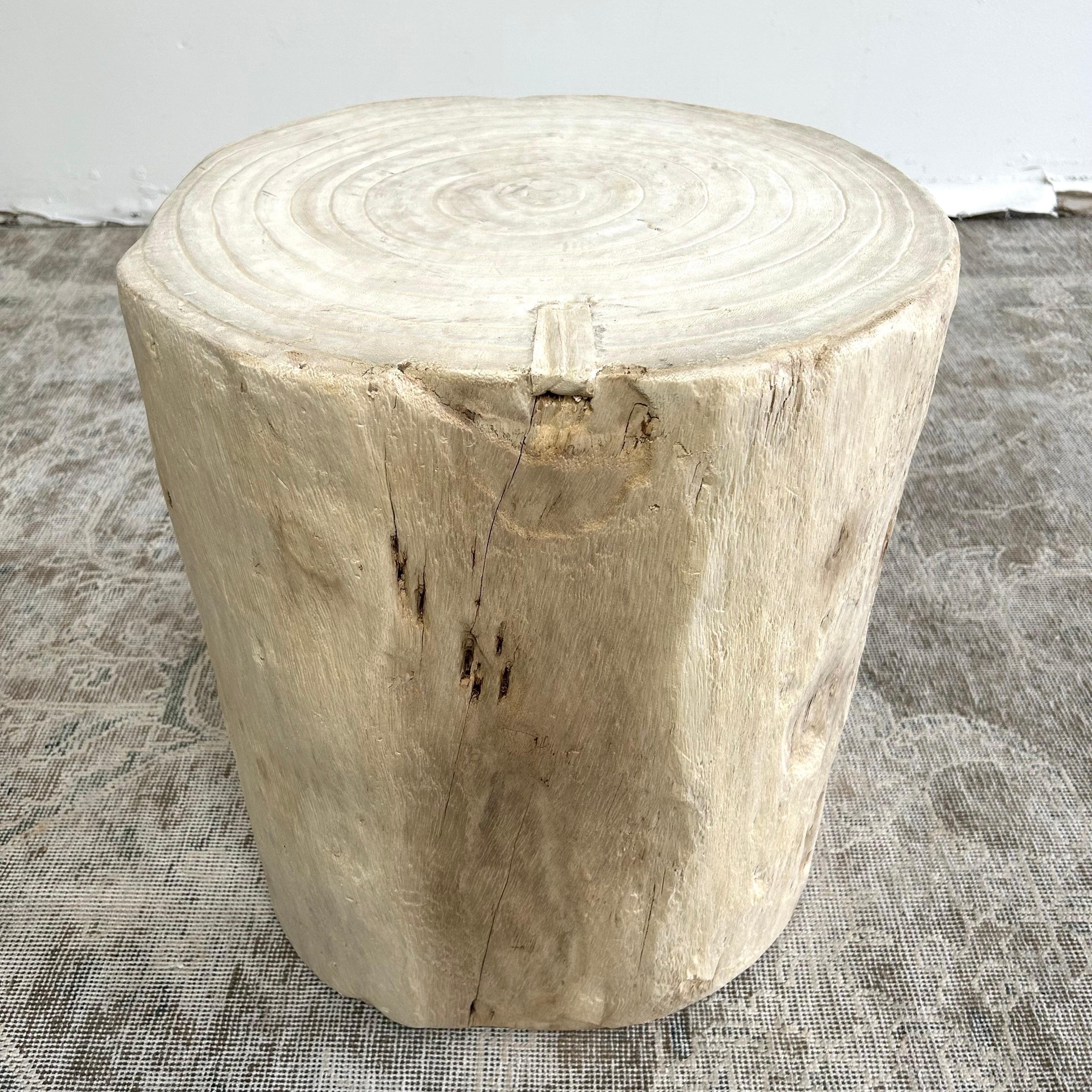 Natural Wood Stump Side Table or Stool 3