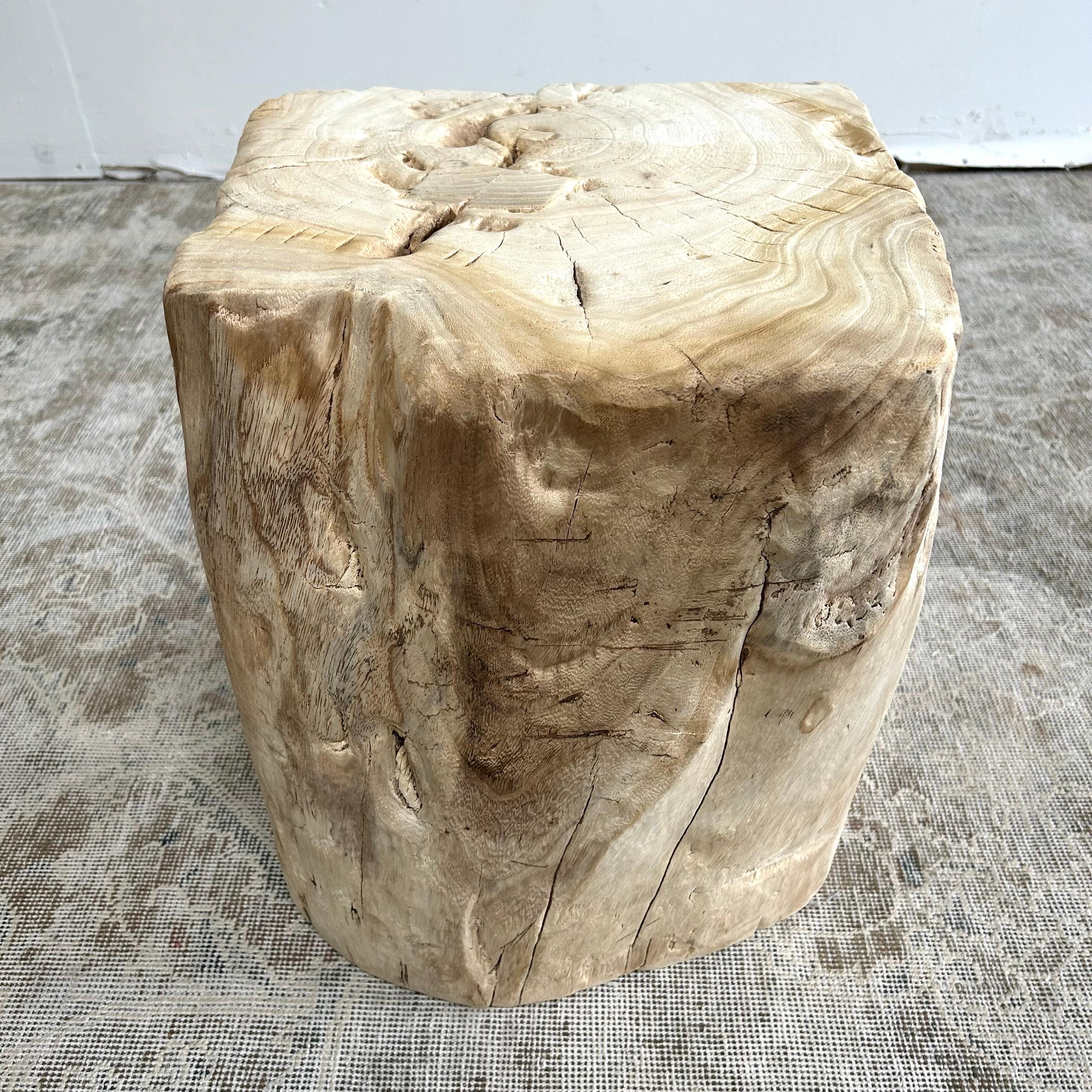 Natural Wood Stump Side Table or Stool 3