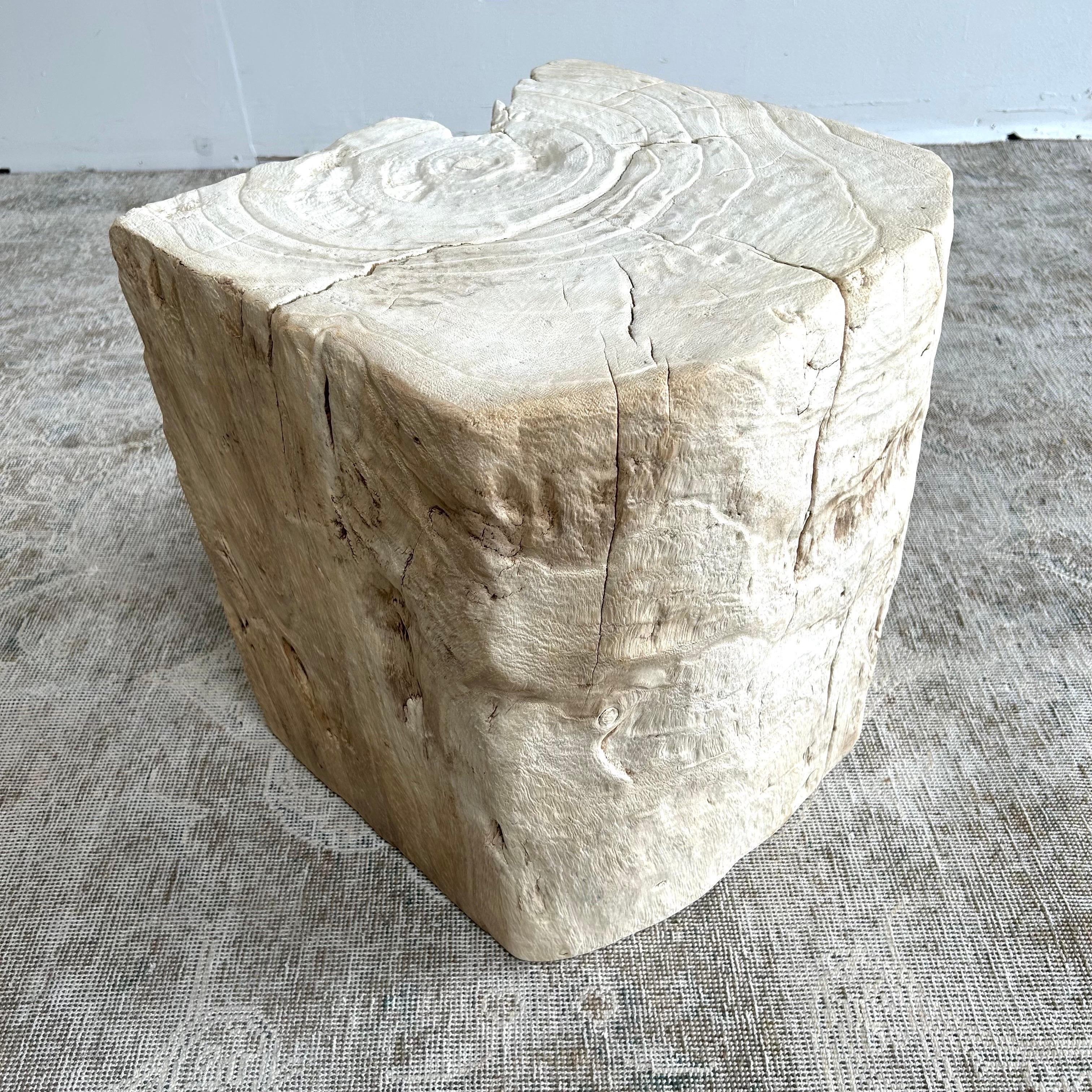 Natural Wood Stump Side Table or Stool For Sale 4